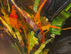 Bird of Paradise in Dusk - Hawaiian Still Life, Tropical Flower, American Artist