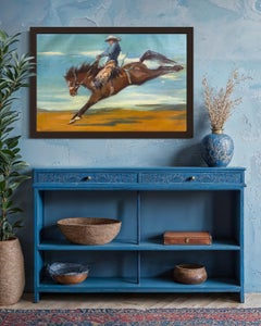 Cowboy: The Freedom Rider- Western painting, American Artist, Horse painting