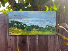 Dancing on the Water. Coastal seascape, sunlight reflections, impressionism