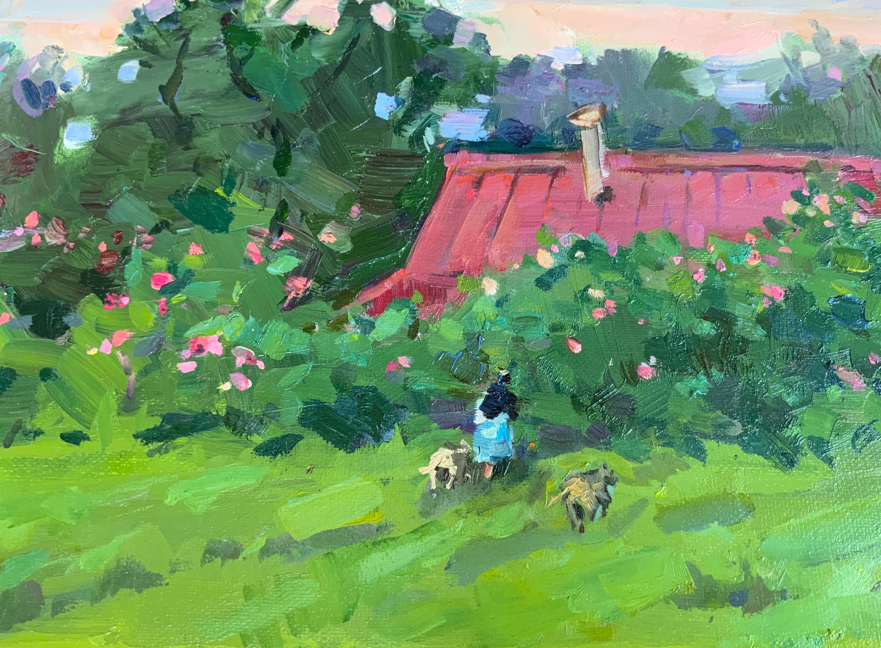 Evening in the Flowering Garden For Sale 1