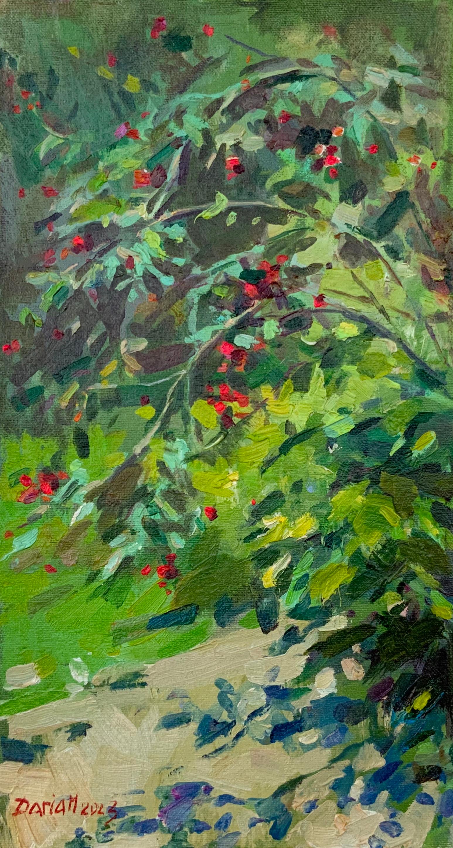Daria Molostnova Landscape Painting – Flowering Shrub. (Erythrina Crista-Galli)