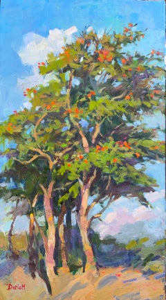 Arbre à fleurs. Une tulipe africaine