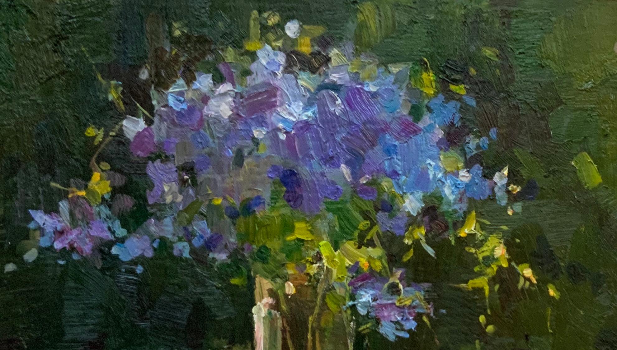 Flowers and Shadows - Abstract Geometric Painting by Daria Molostnova