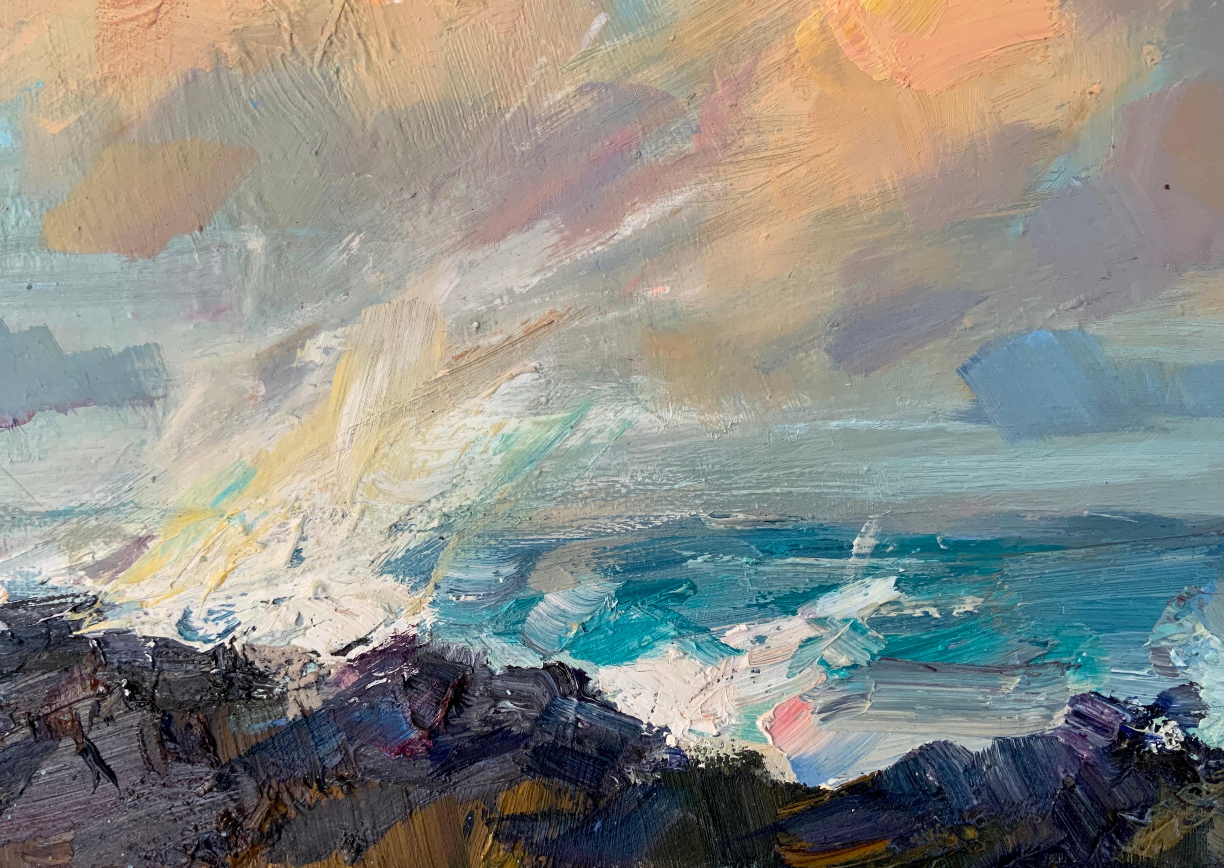 Goldene Wolke (Impressionismus), Painting, von Daria Molostnova
