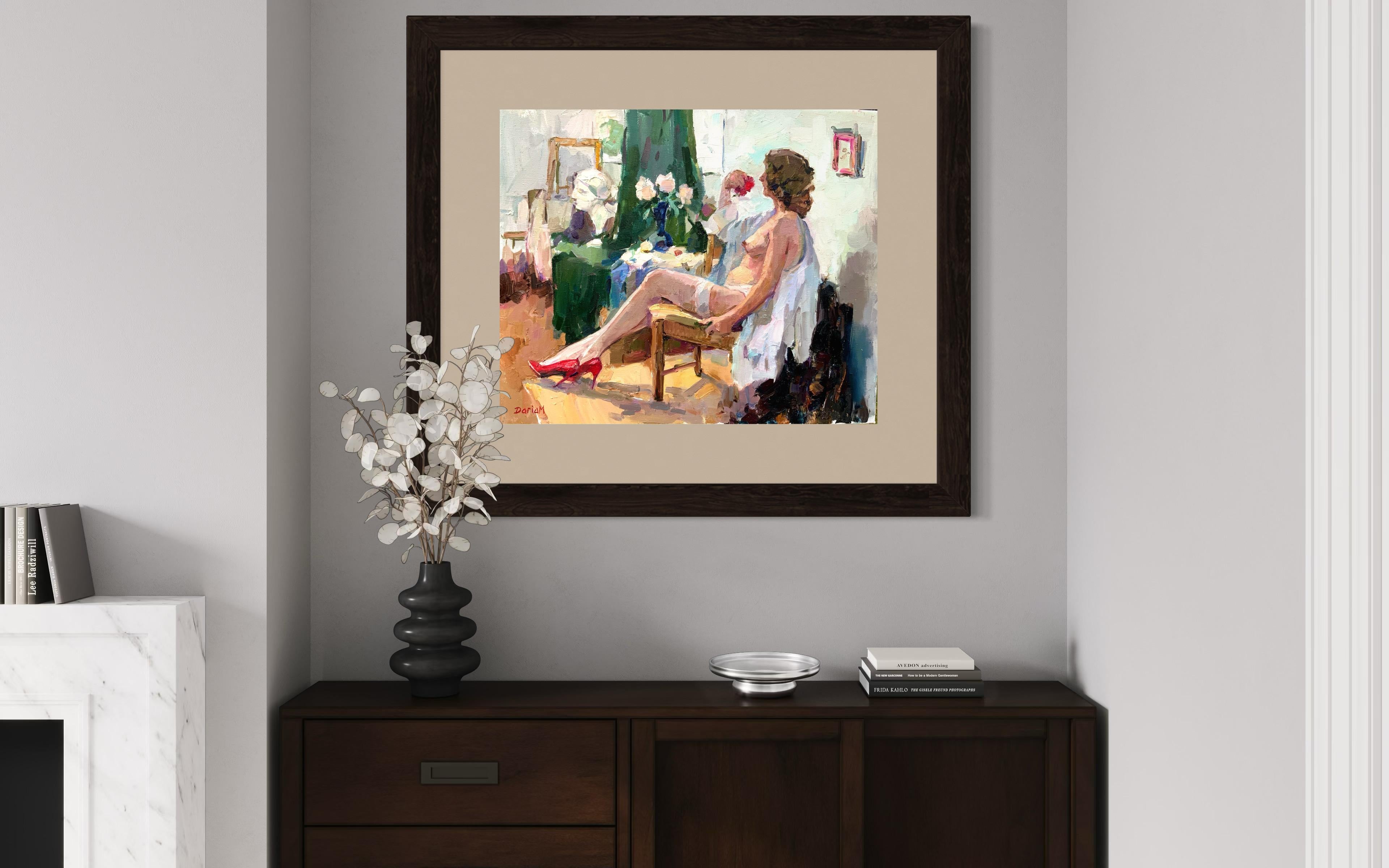 Model in the Studio: Pause with Rose For Sale 1