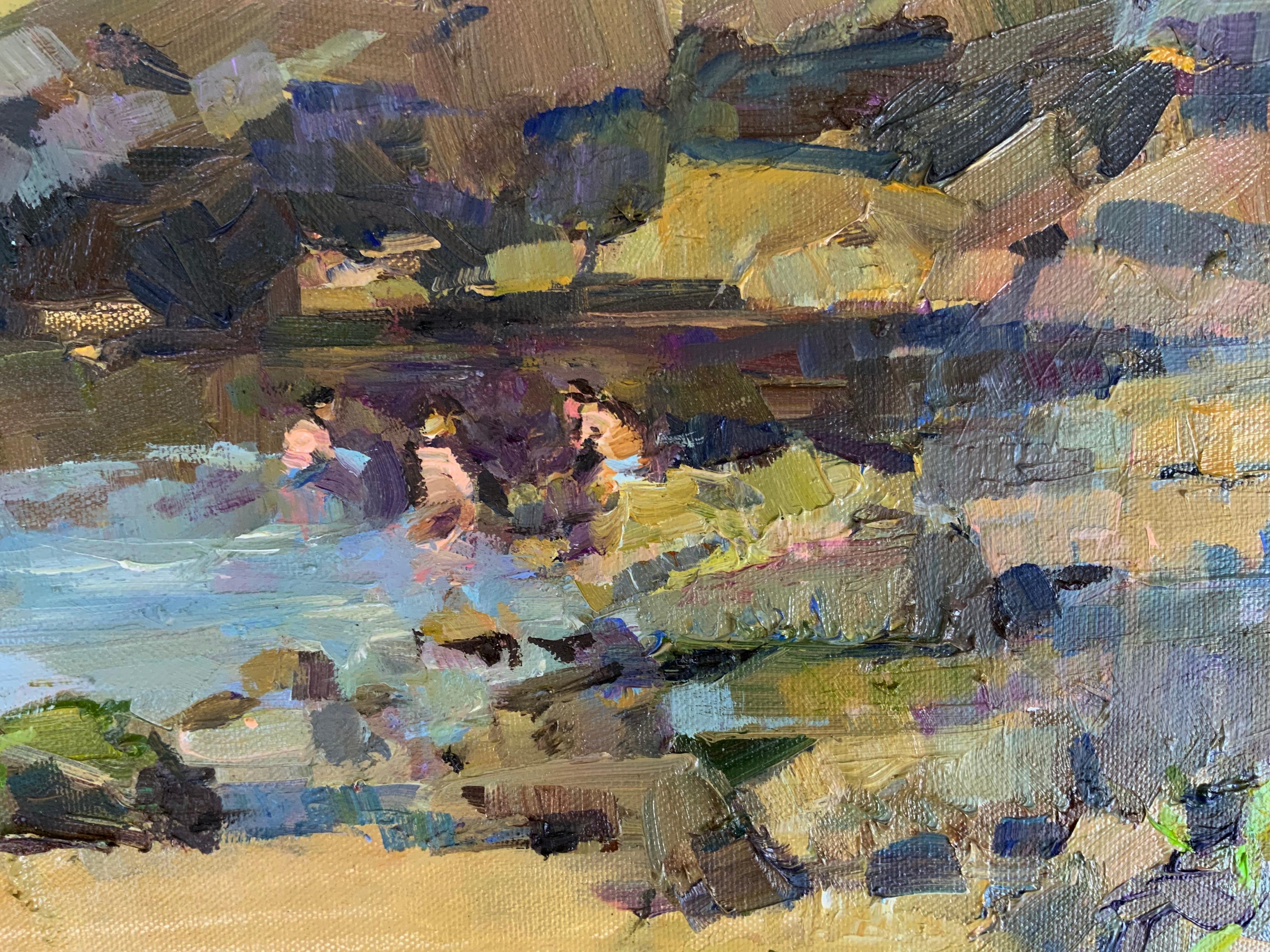 Momente am Wasser (Realismus), Painting, von Daria Molostnova