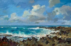 Daria Molostnova - Morning Between Storms - Hawaiian Seascape, Ocean Waves, American Art Morning Between Storms - Hawaiian Seascape, Ocean Waves, American Art
