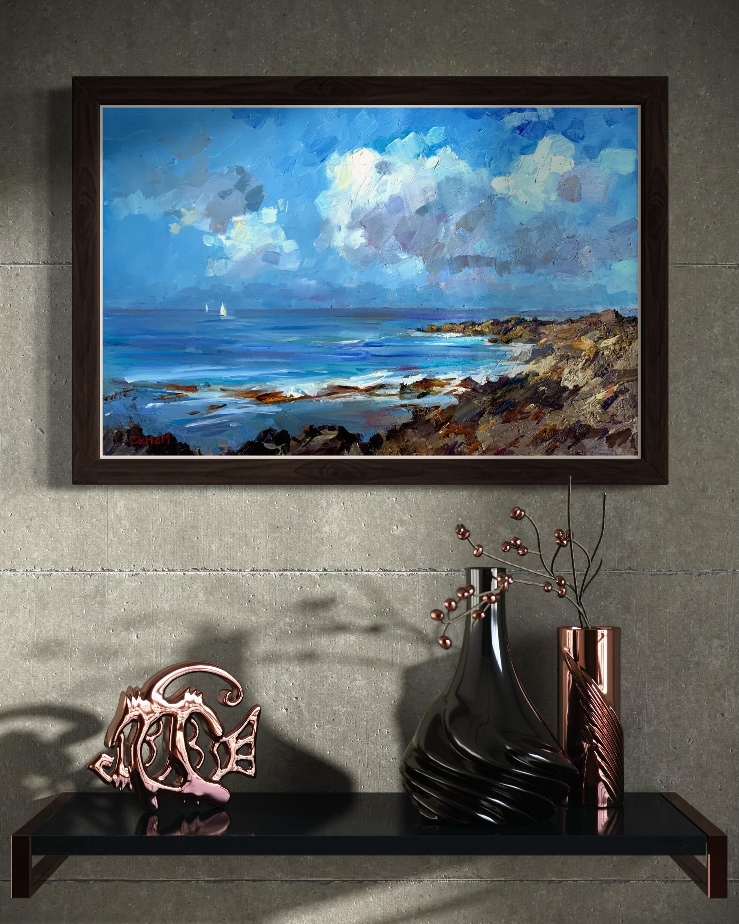 Morning Between Storms. Spring, ocean, light, sunrise, marine art, natural light For Sale 6