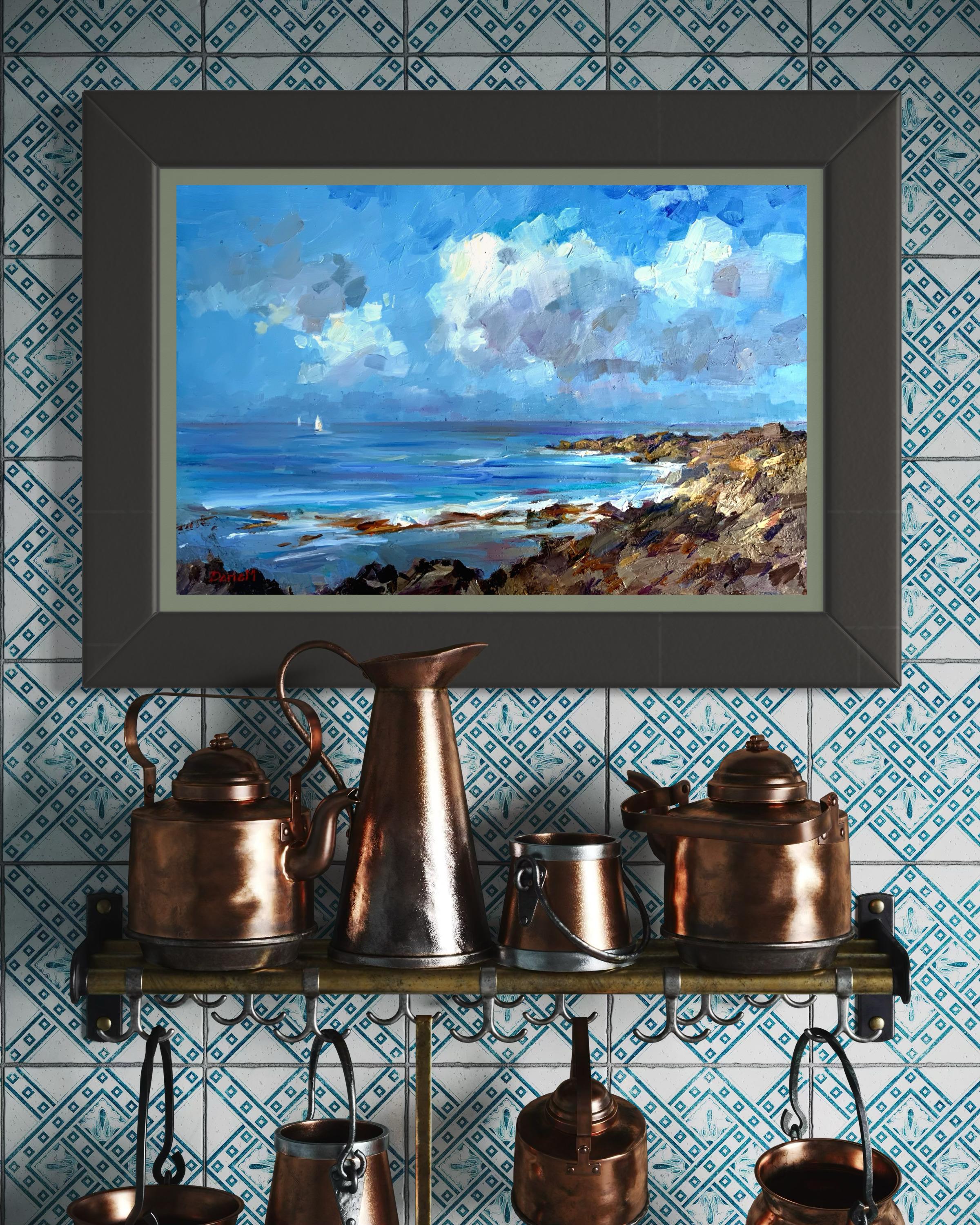 Morning Between Storms. Spring, ocean, light, sunrise, marine art, natural light For Sale 1