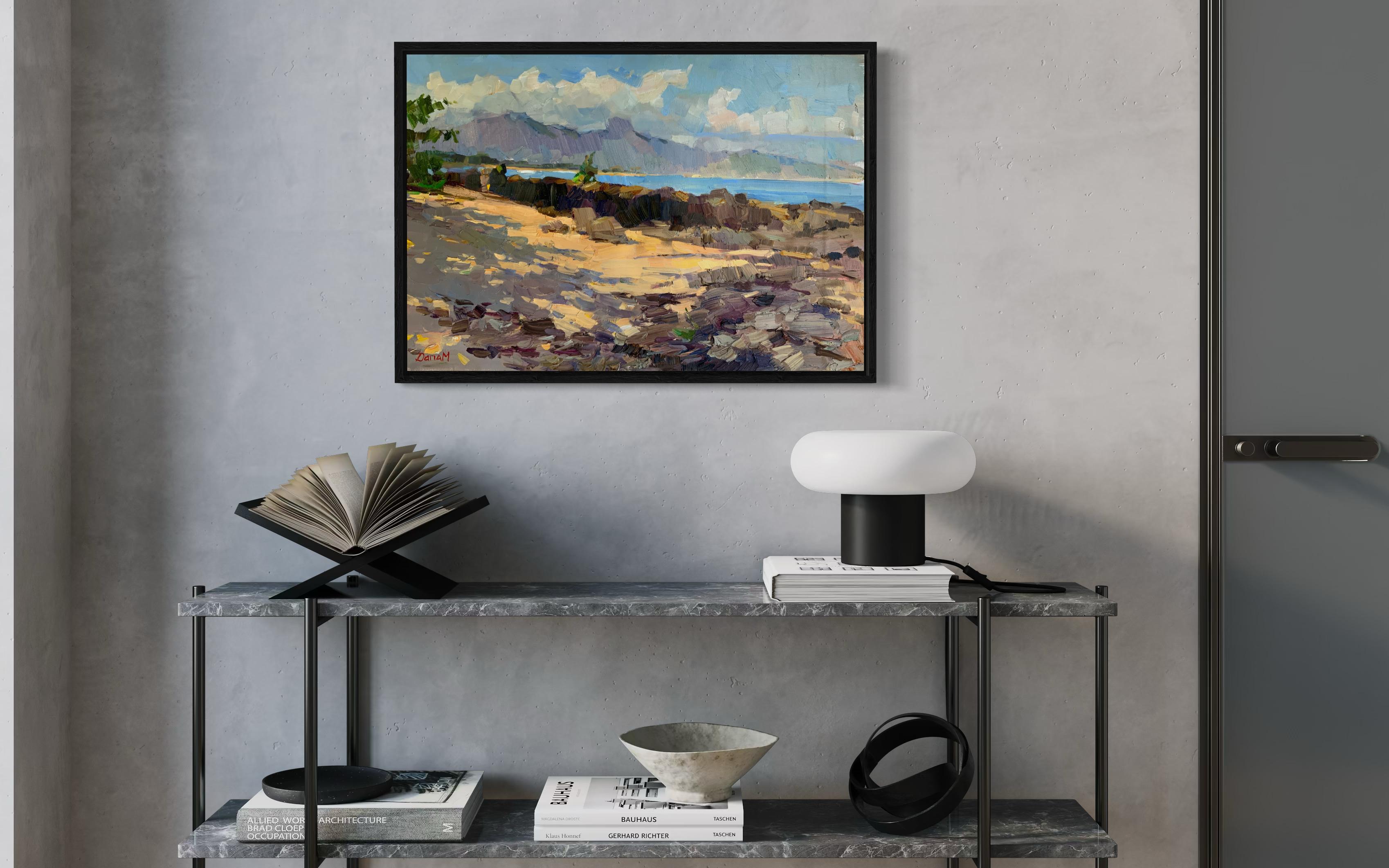 Morgenschatten auf dem Sand zwischen den Klippen im Angebot 6
