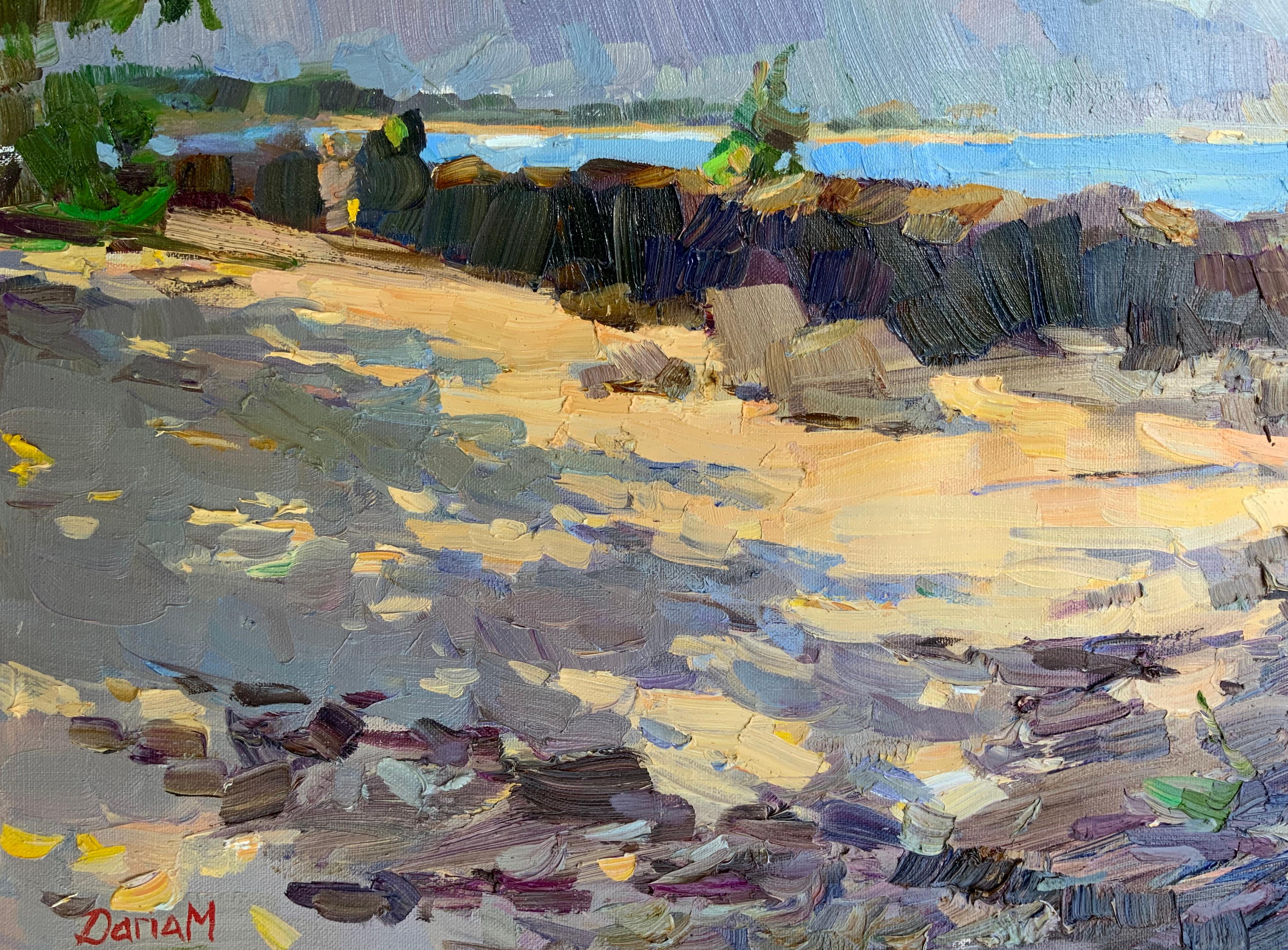 Hawaiianische Landschaft - North Shore - Amerikanischer Künstler . plein air - alla prima - Impressionismus - strukturierte Malerei - tropisches Licht

Dieses große Pleinair-Gemälde (15x22 Zoll) entstand im späten Frühjahr an der North Shore von
