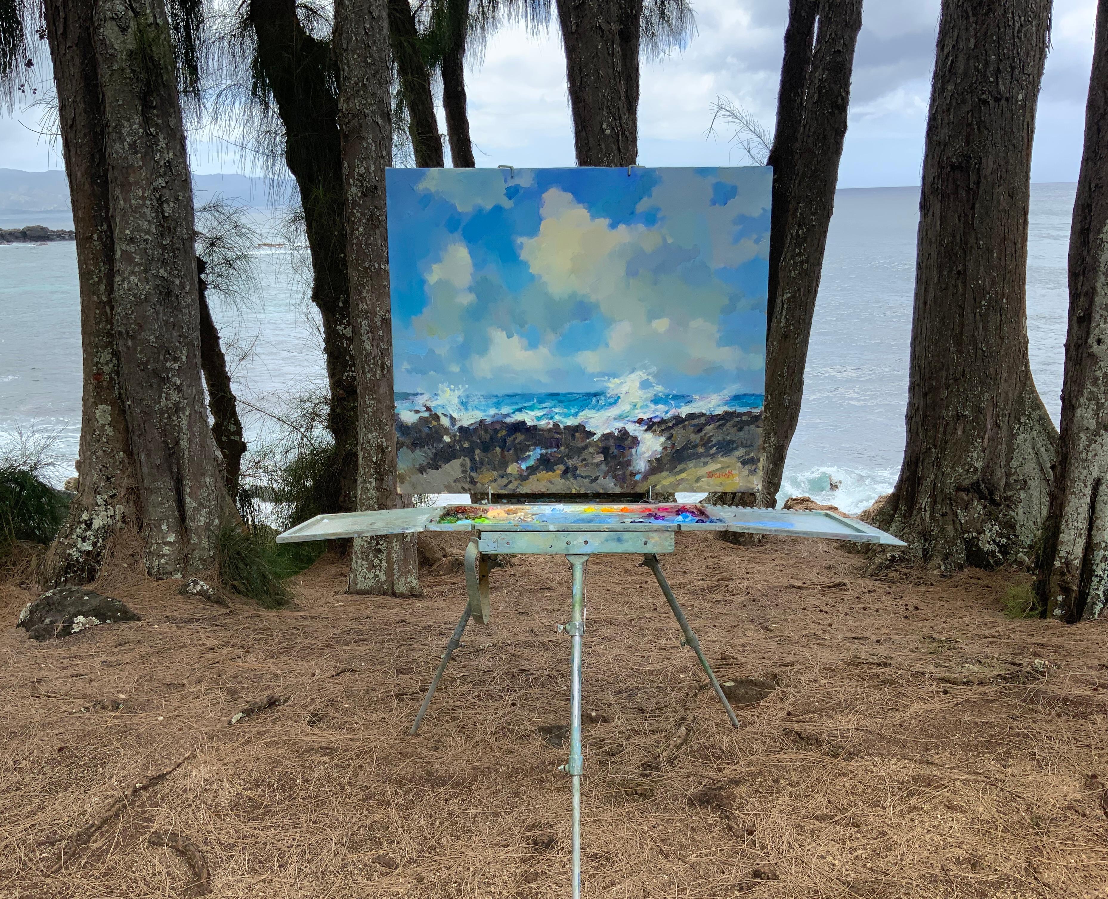 Oceano e cielo. Una mattina hawaiana - Painting Impressionismo di Daria Molostnova