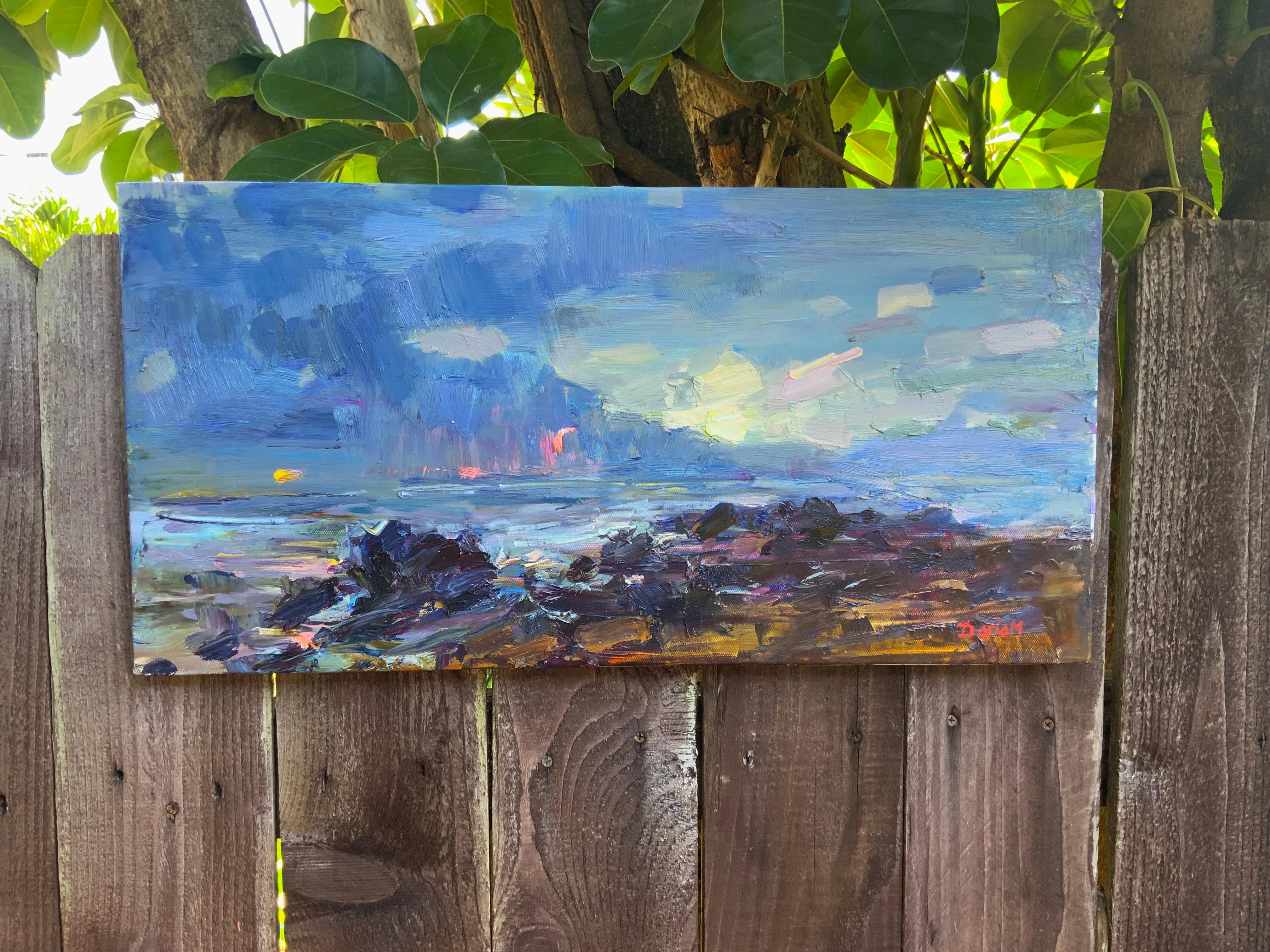Stiller Mond – Painting von Daria Molostnova