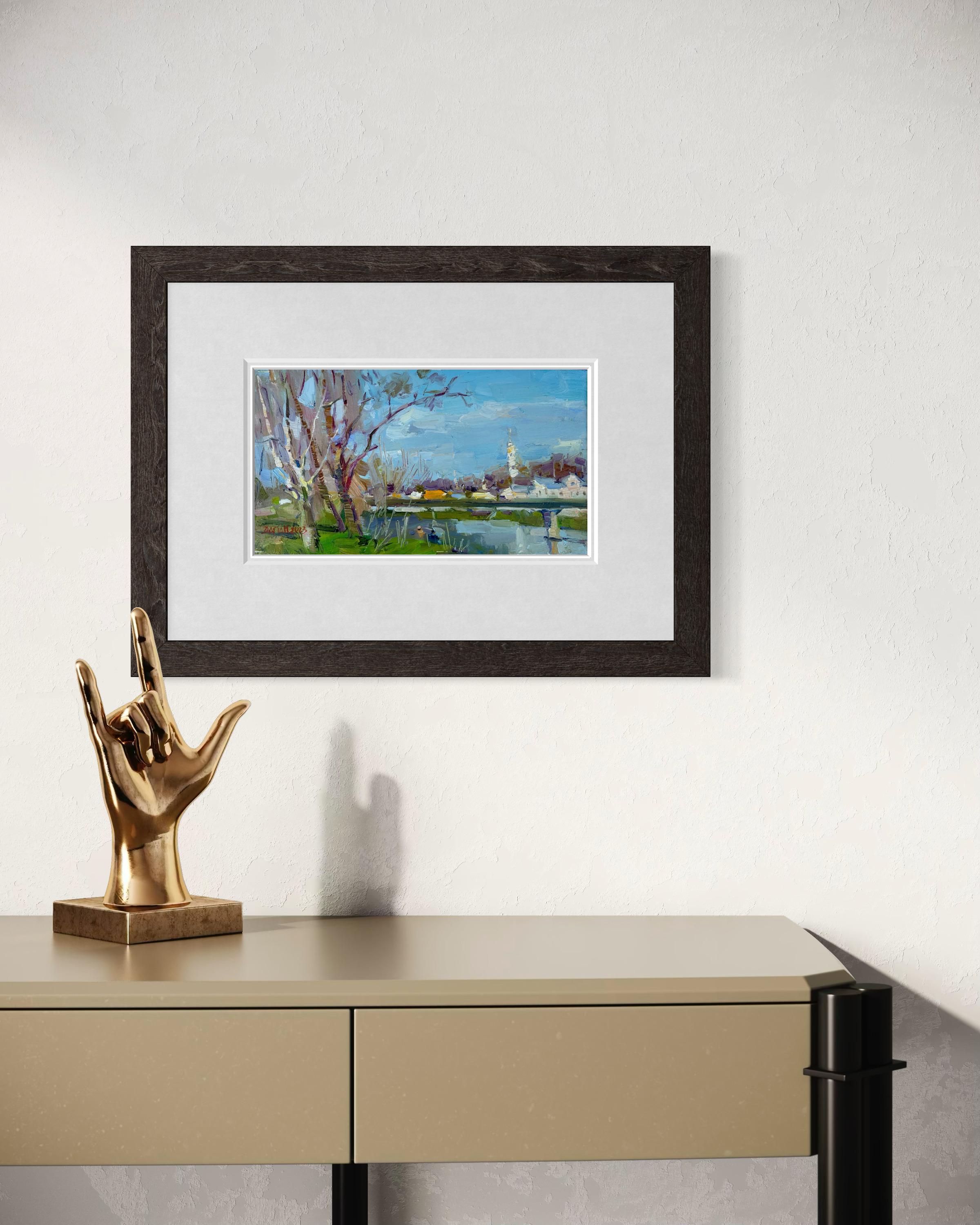 Spring Fishing - Impressionist Painting by Daria Molostnova