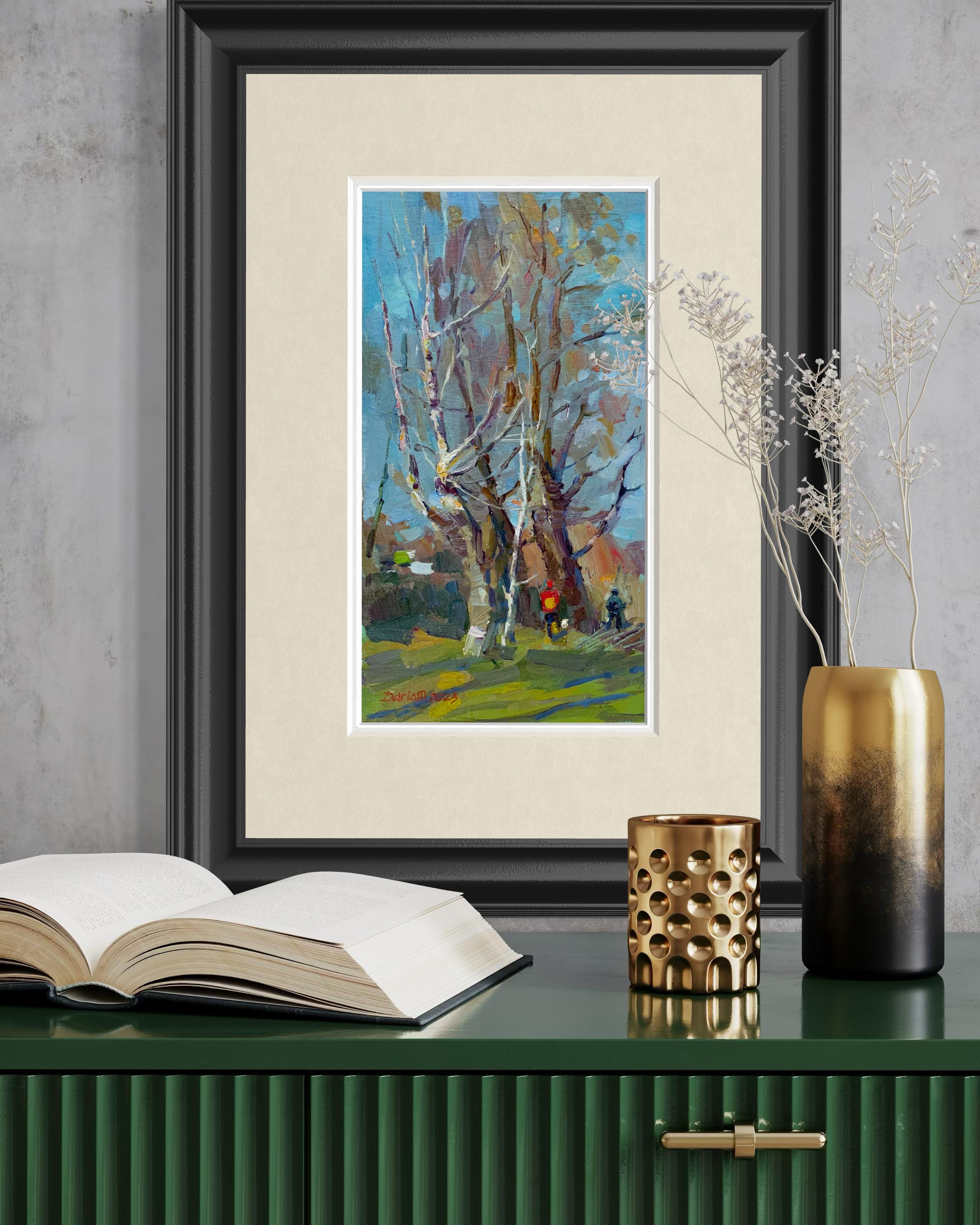 Frühlingslandschaft, Sonnenlicht, Pleinair, kleines Bild, saubere Luft, leuchtende Farben, amerikanische Kunst

Eine Pleinair-Landschaft, gemalt im Vorfrühling, wenn die Luft frisch gewaschen ist und der Himmel in außergewöhnlicher Helligkeit