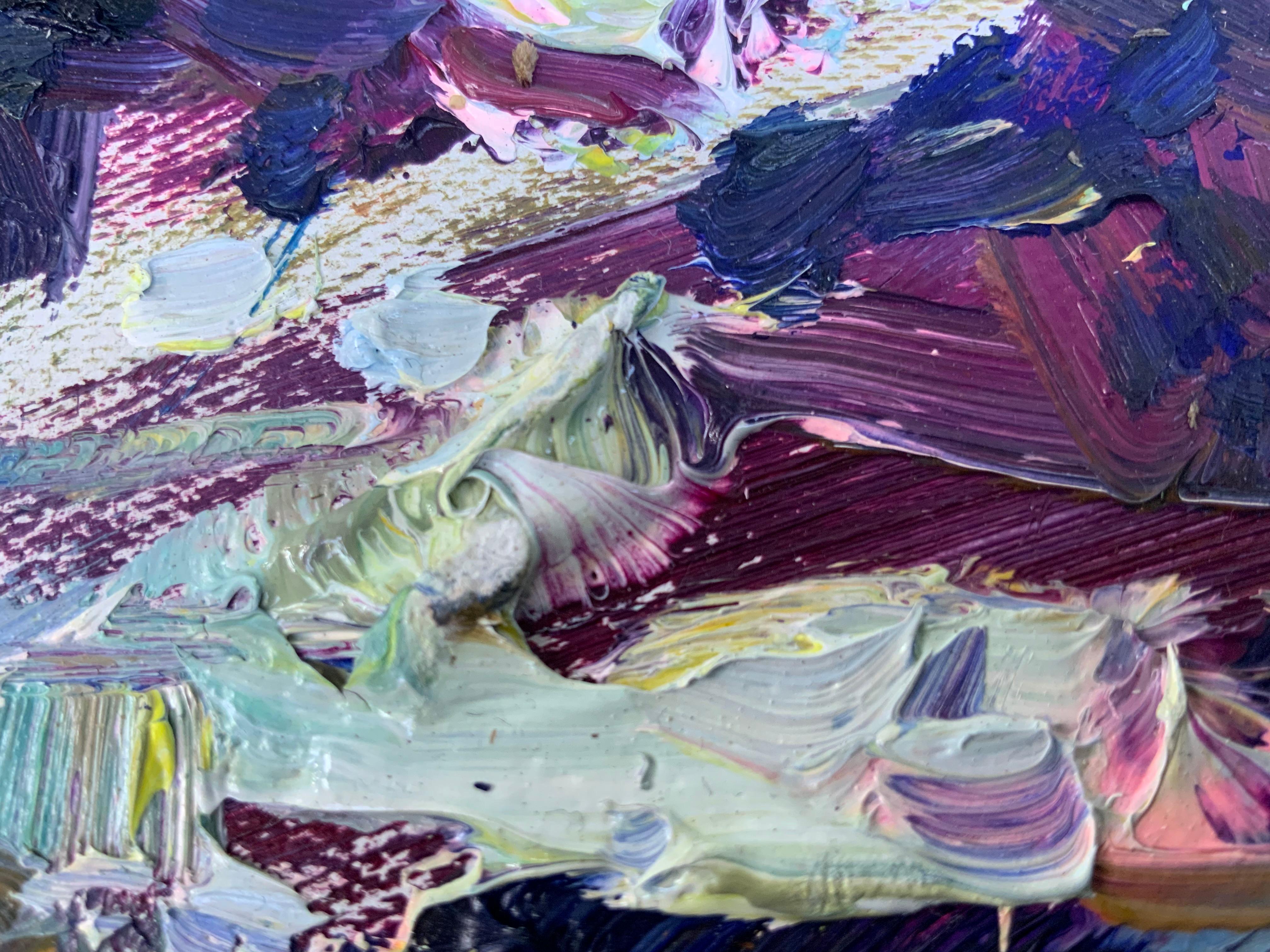 Sonne und Wellen – Painting von Daria Molostnova