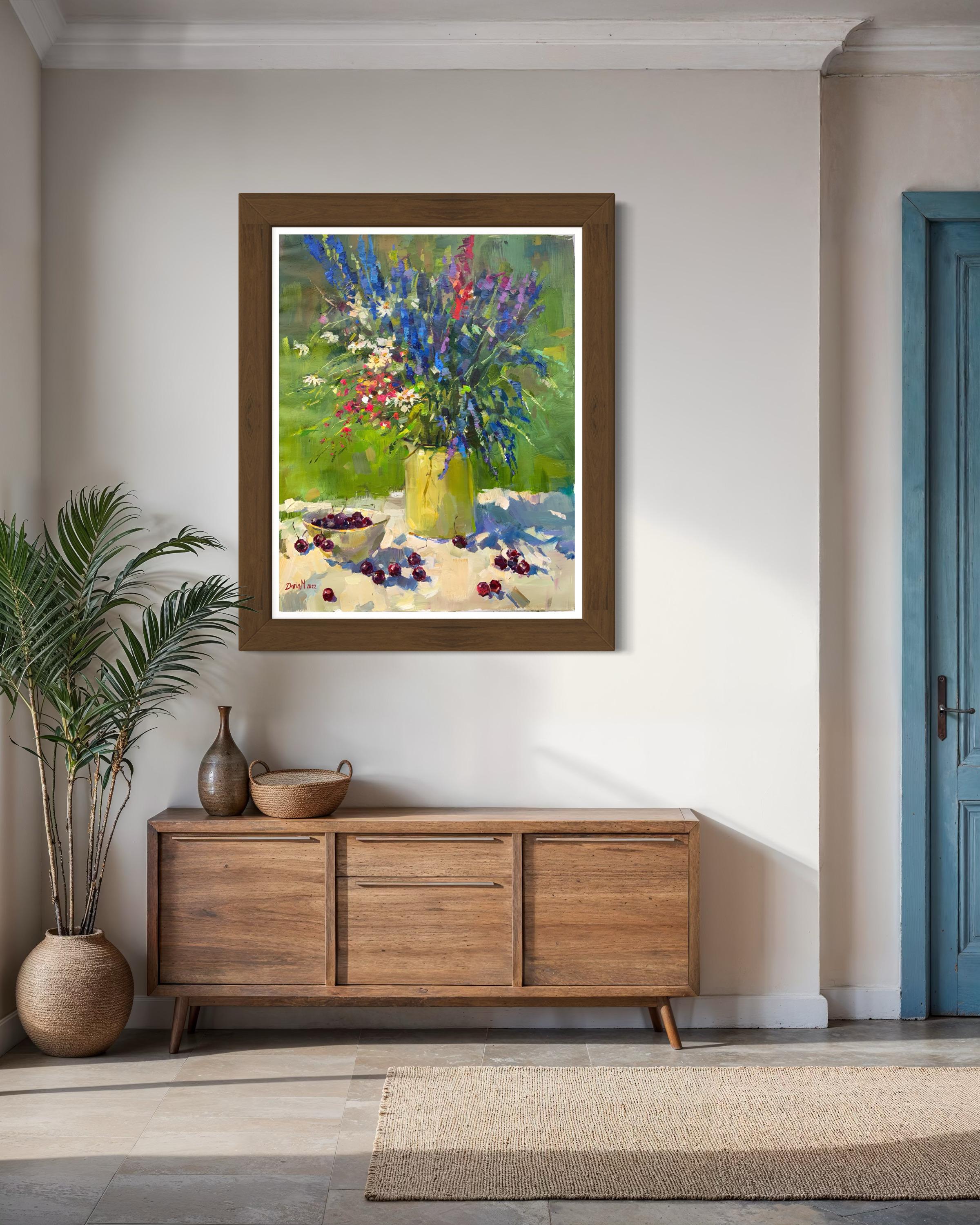 Sunny Day. Bouquet and Cherries im Angebot 7