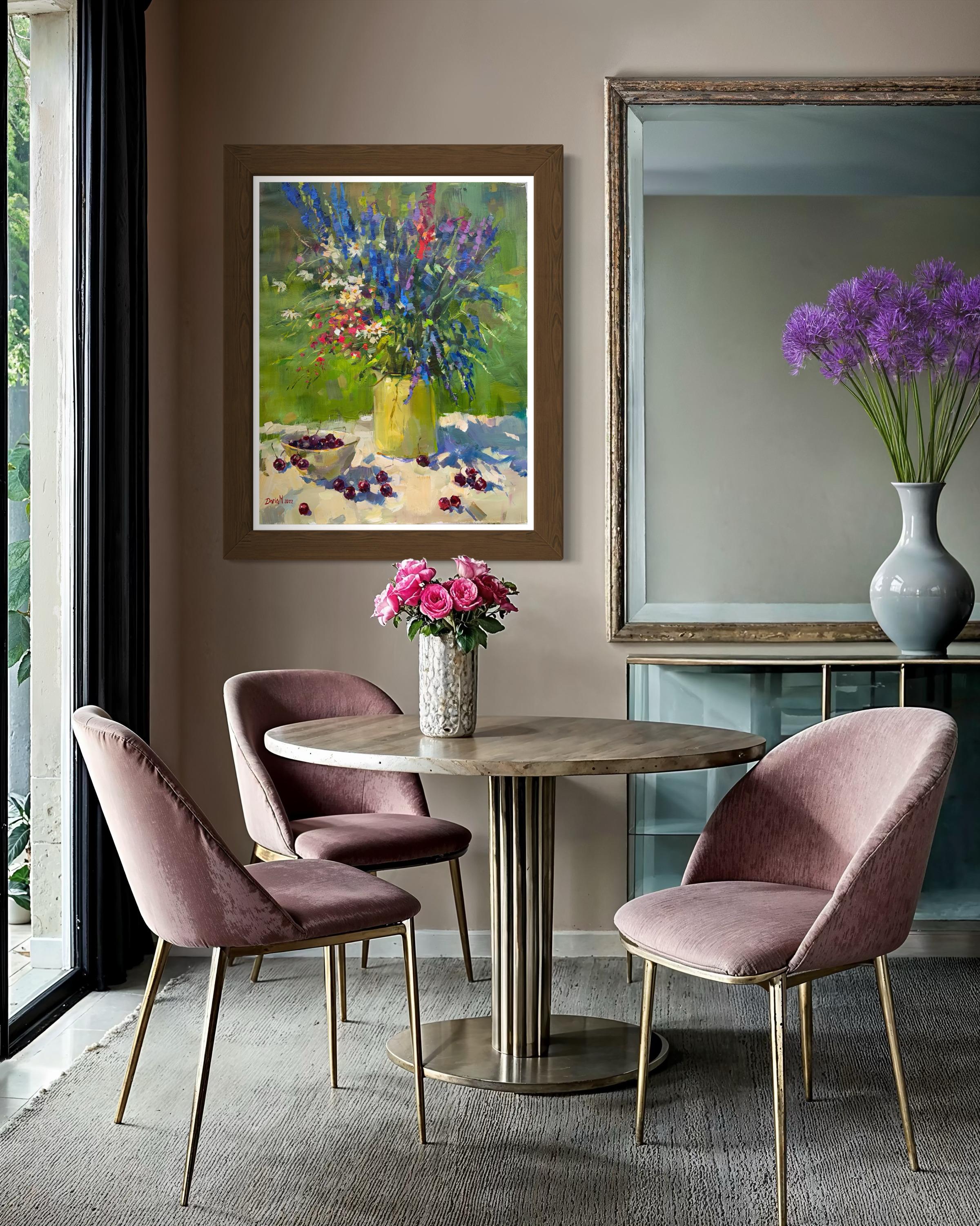Sunny Day. Bouquet and Cherries im Angebot 9