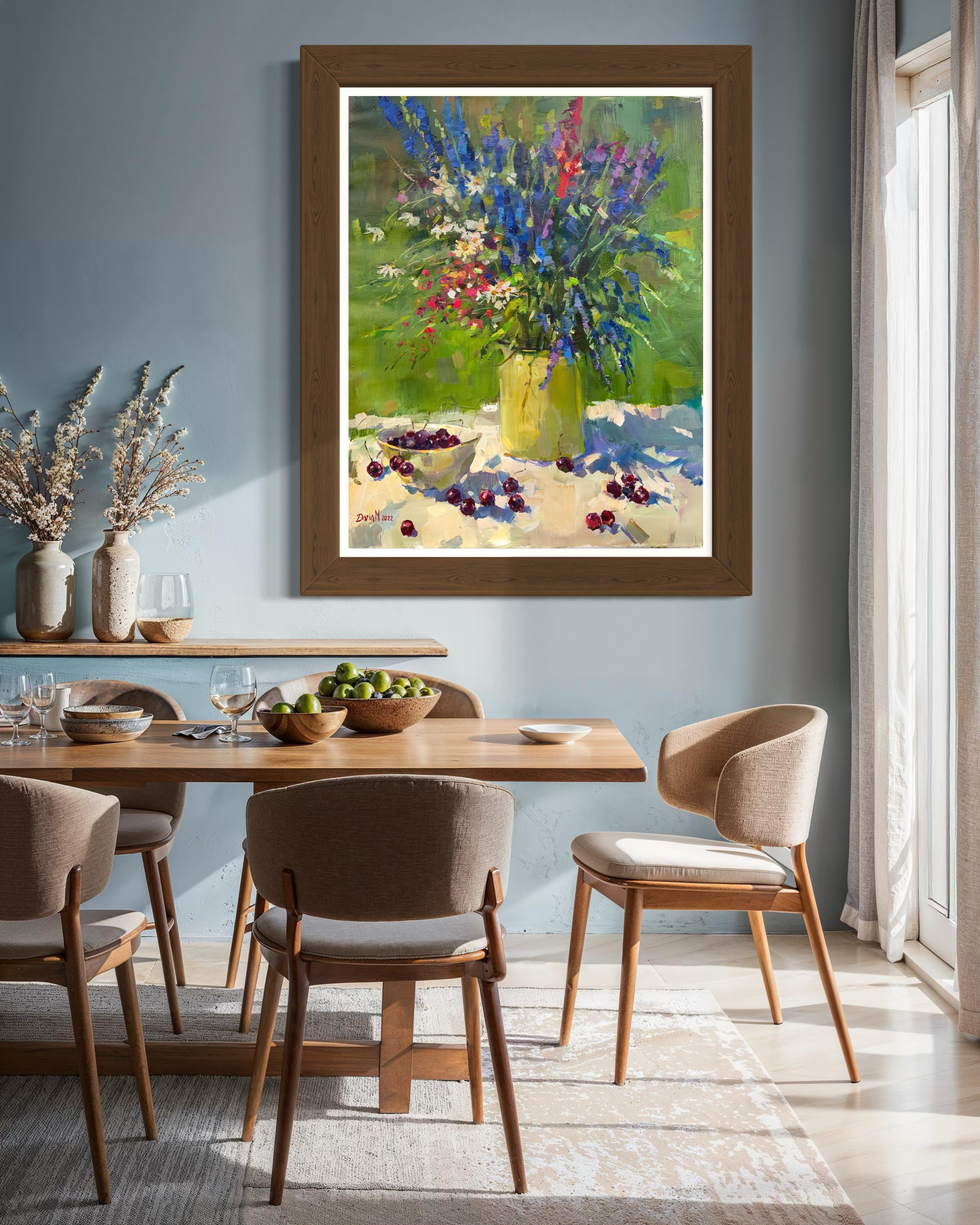 Sunny Day. Bouquet and Cherries im Angebot 10