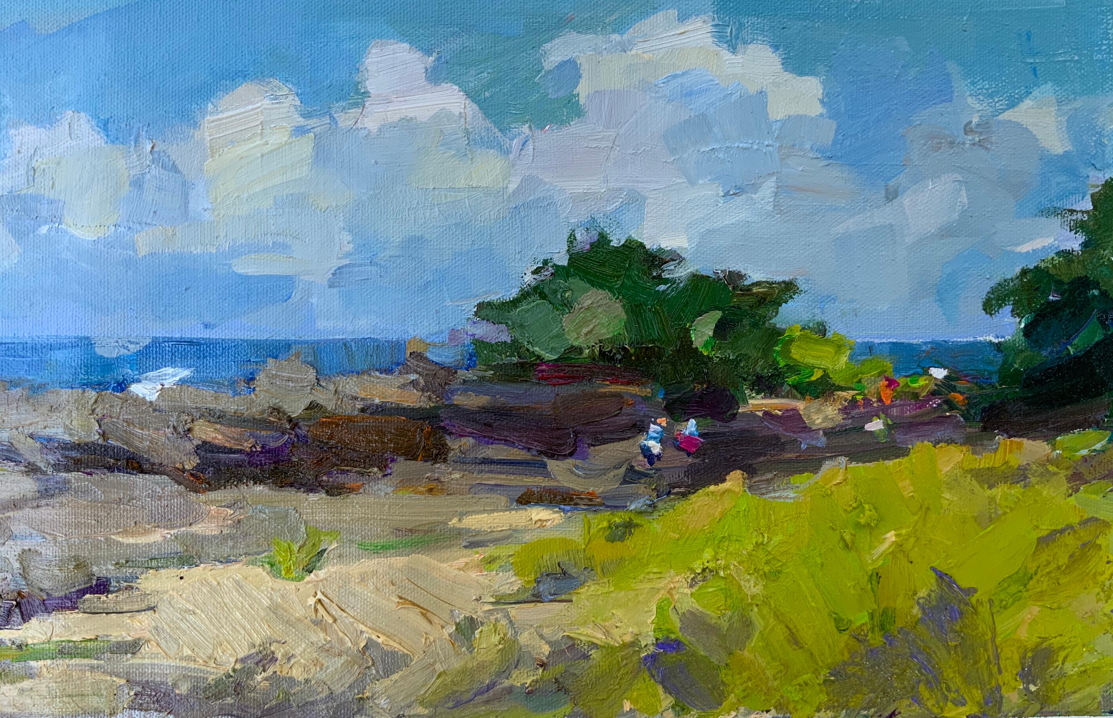 e tableau a été réalisé en plein air sur la côte nord d'Oahu au début de l'été. 

