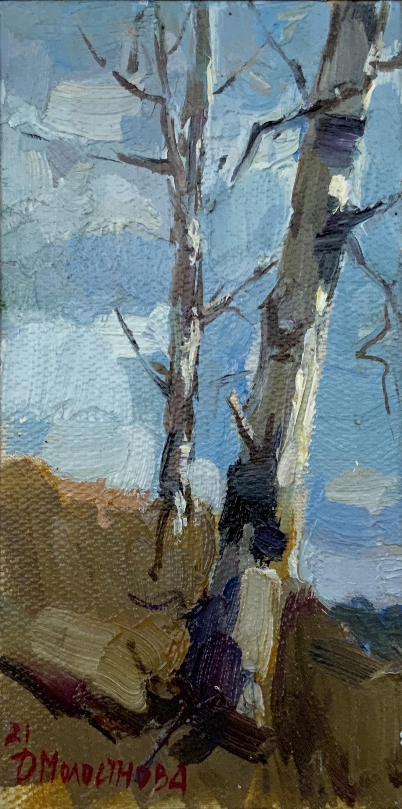 Daria Molostnova Landscape Painting - Trunks