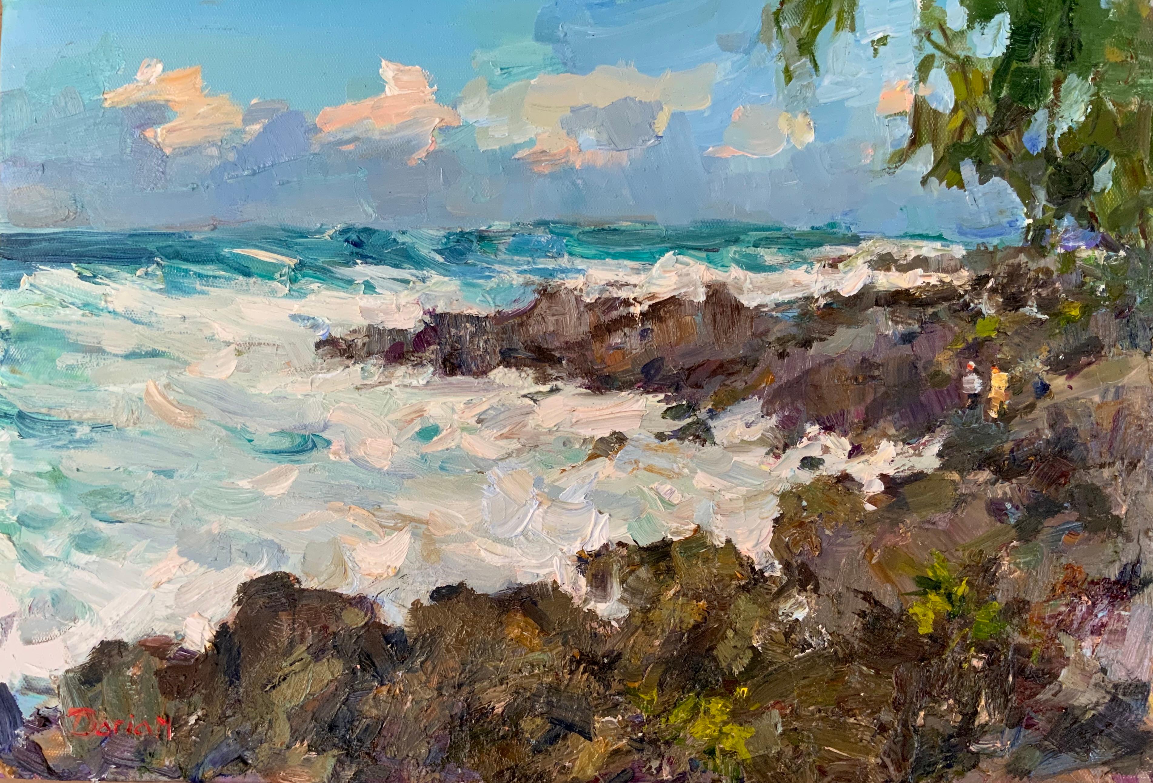 Daria Molostnova Landscape Painting - White Tempest