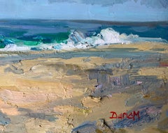 Wind Over Shore, Hawaiian seascape, ocean painting, marine art, American artist