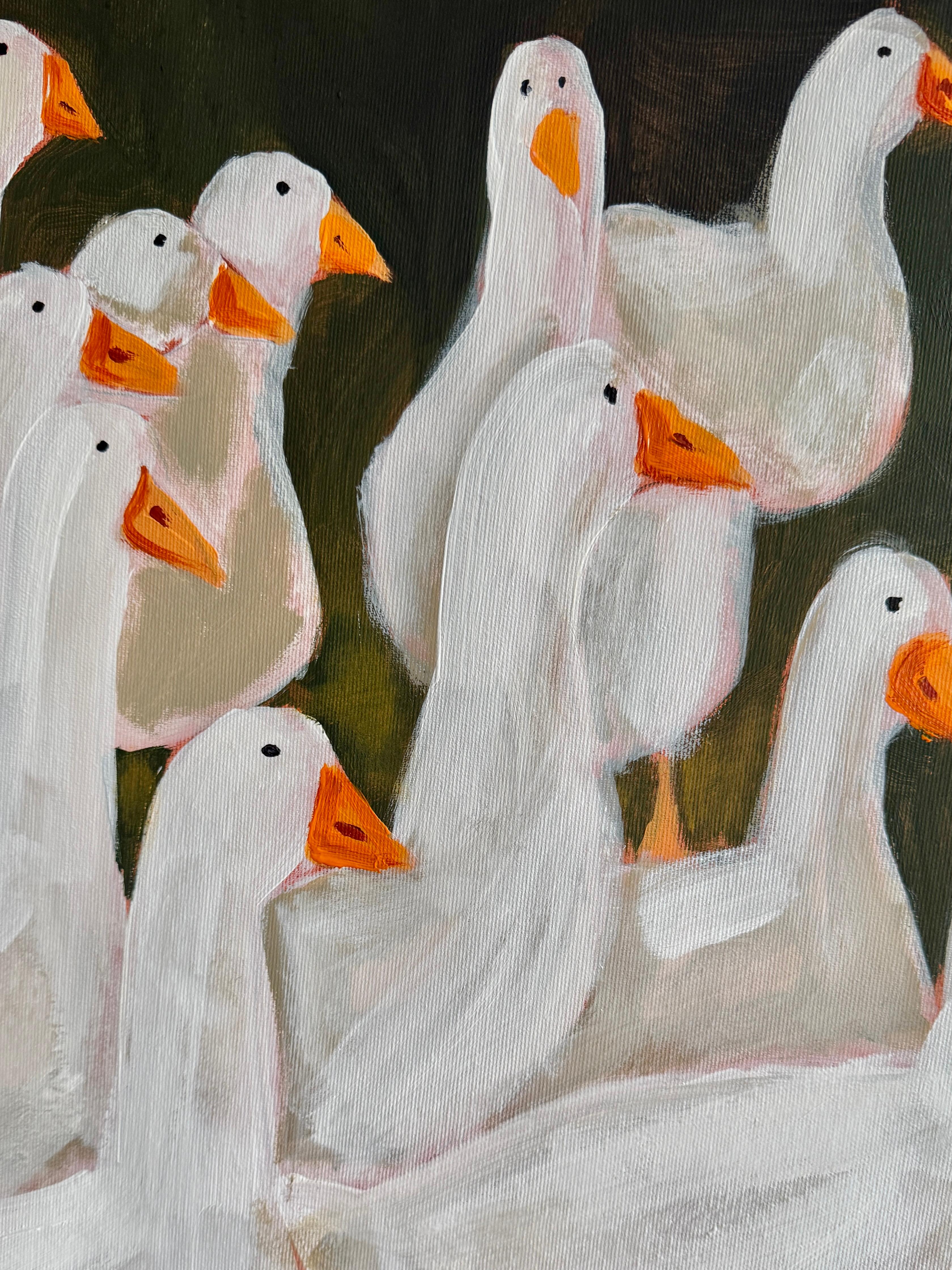 Among Them - Painting by Daria Okhrimenko