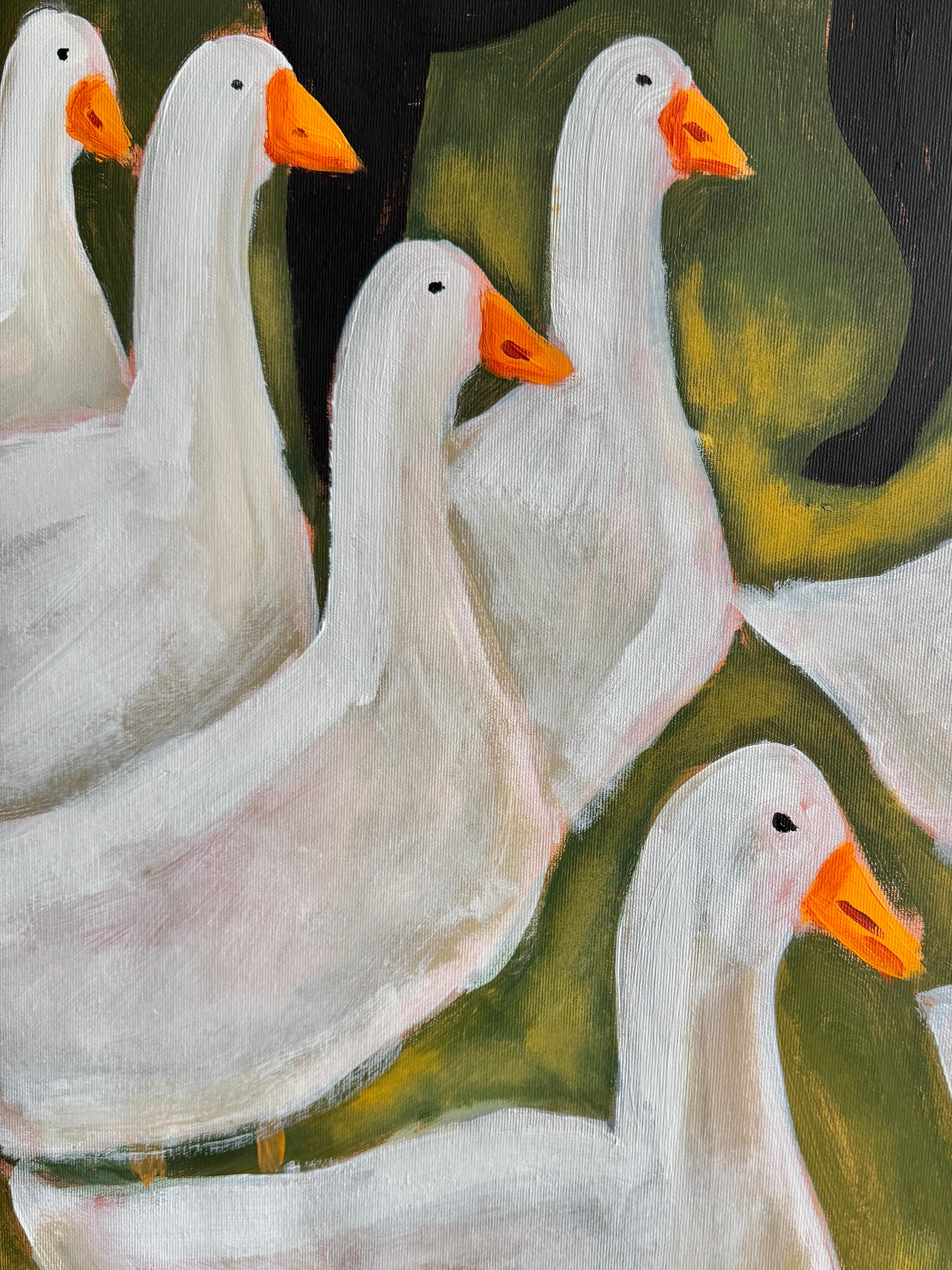 Among Them - Contemporary Painting by Daria Okhrimenko