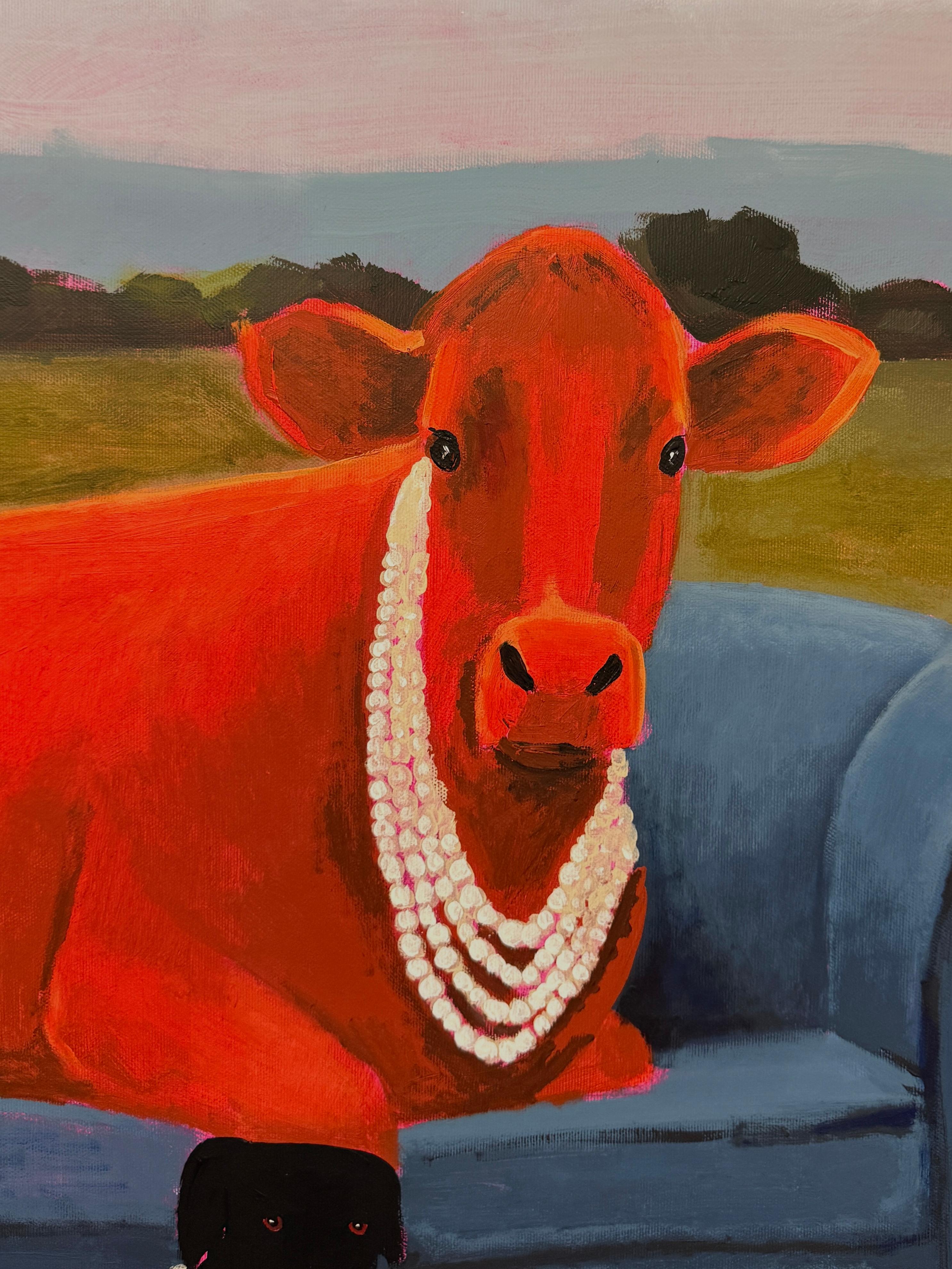 Not Perfect but Real - Brown Landscape Painting by Daria Okhrimenko