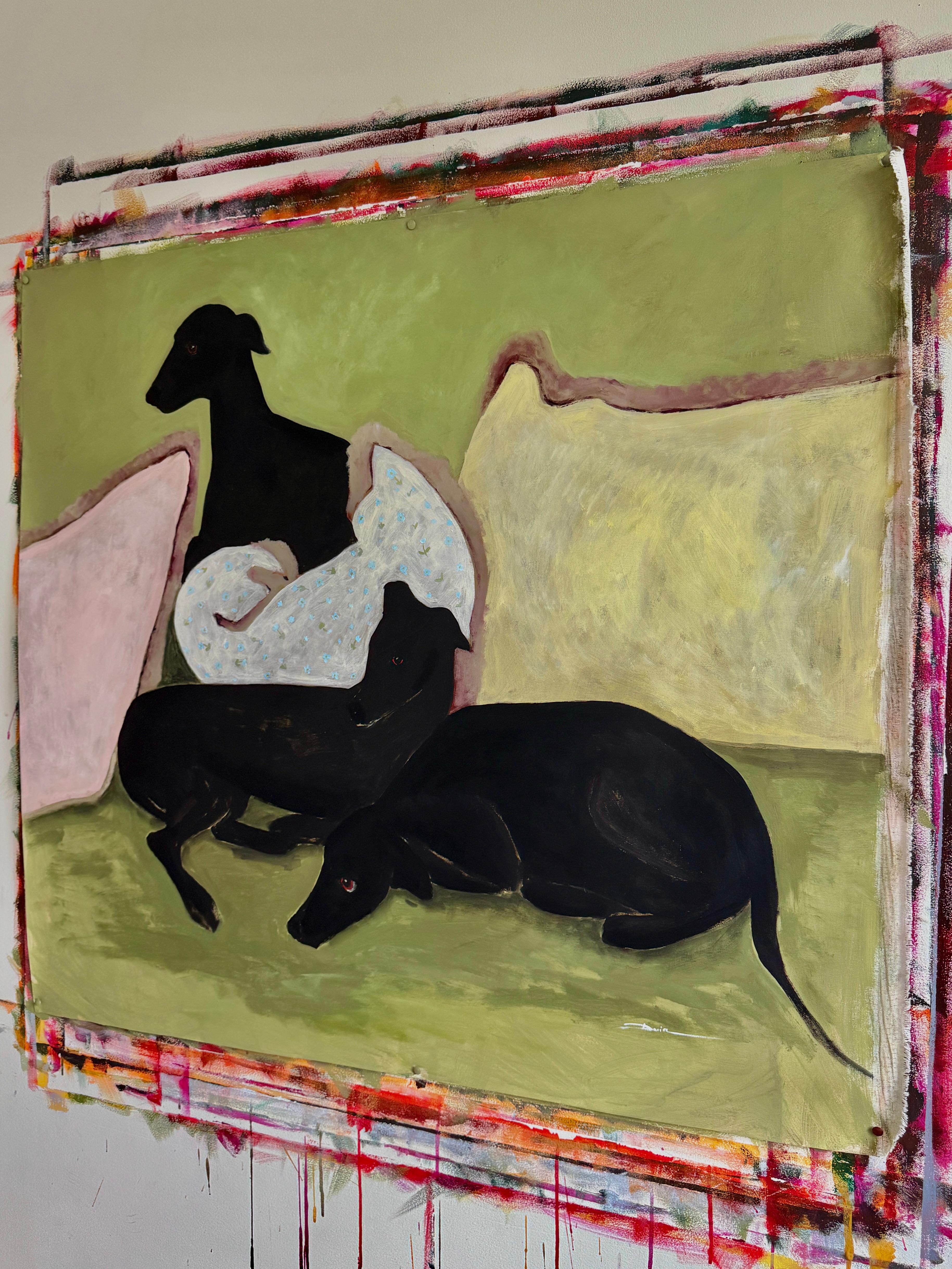 Pillow Talk - Painting by Daria Okhrimenko