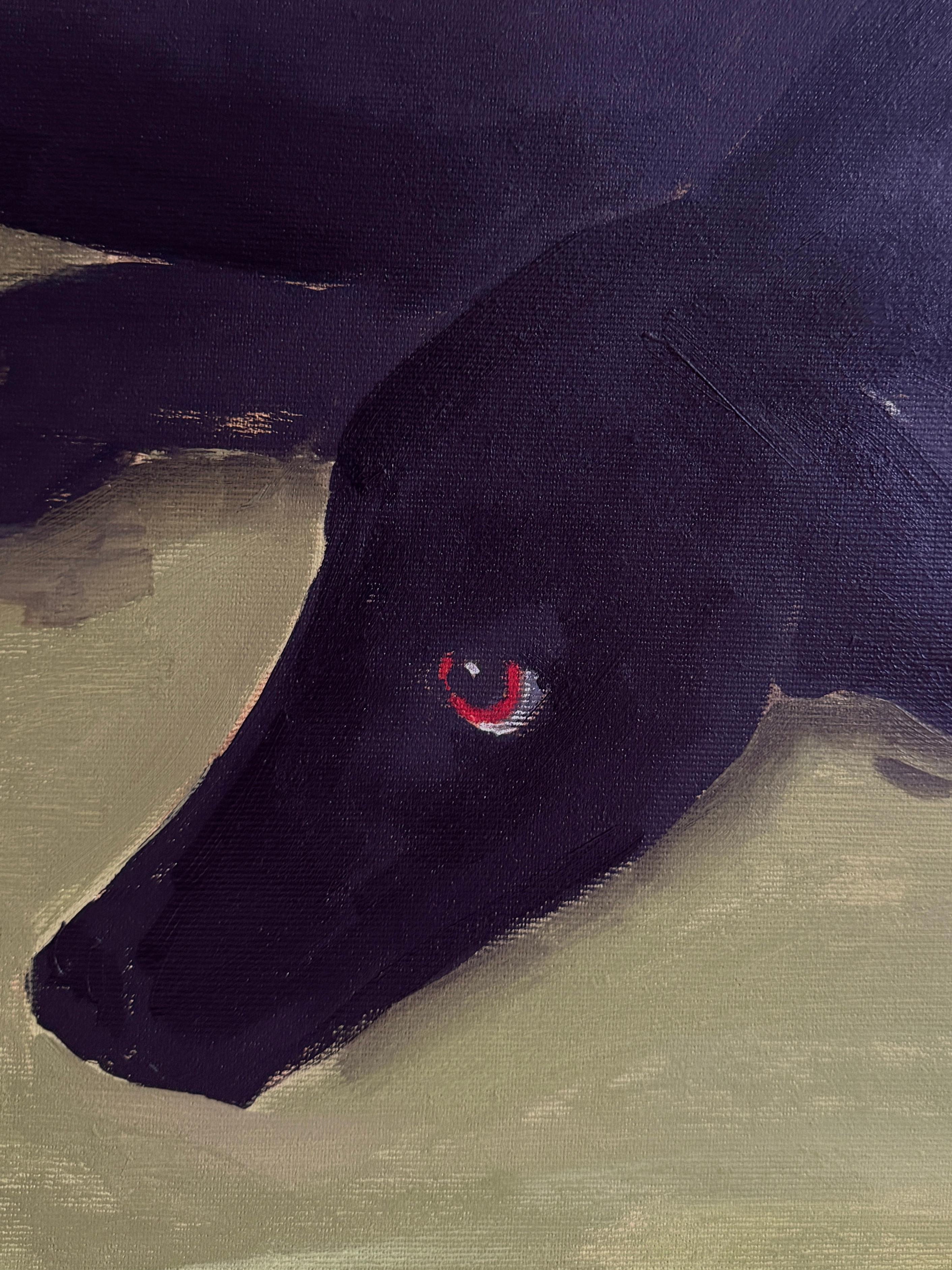 Pillow Talk - Beige Animal Painting by Daria Okhrimenko