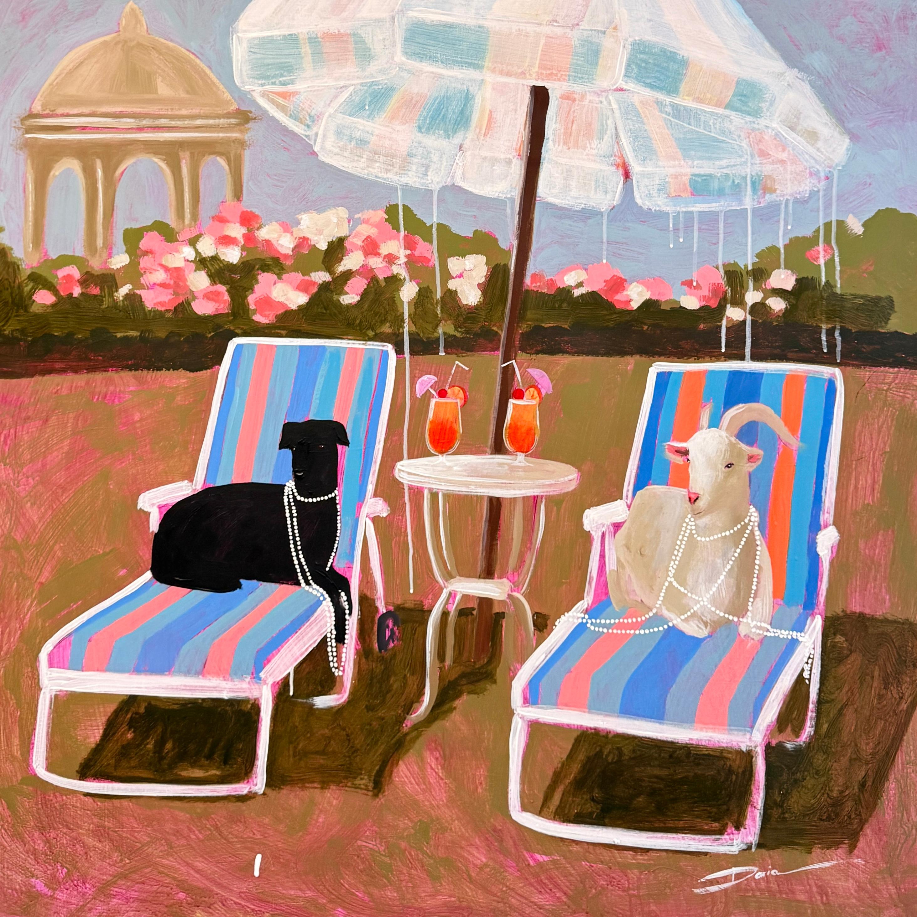 Daria Okhrimenko Animal Painting - Socialite de Palm Royale