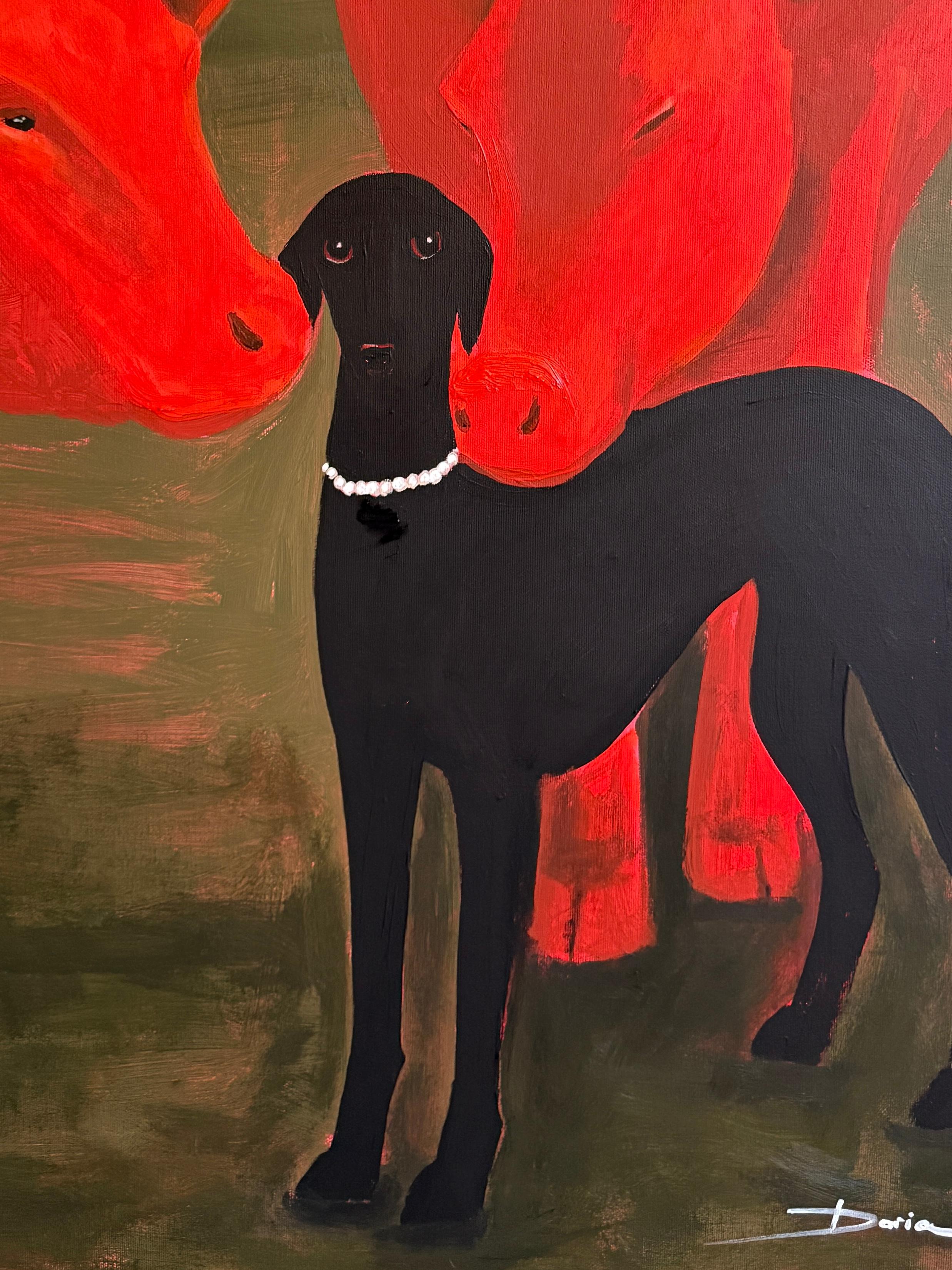 Der Pearl Club – Painting von Daria Okhrimenko