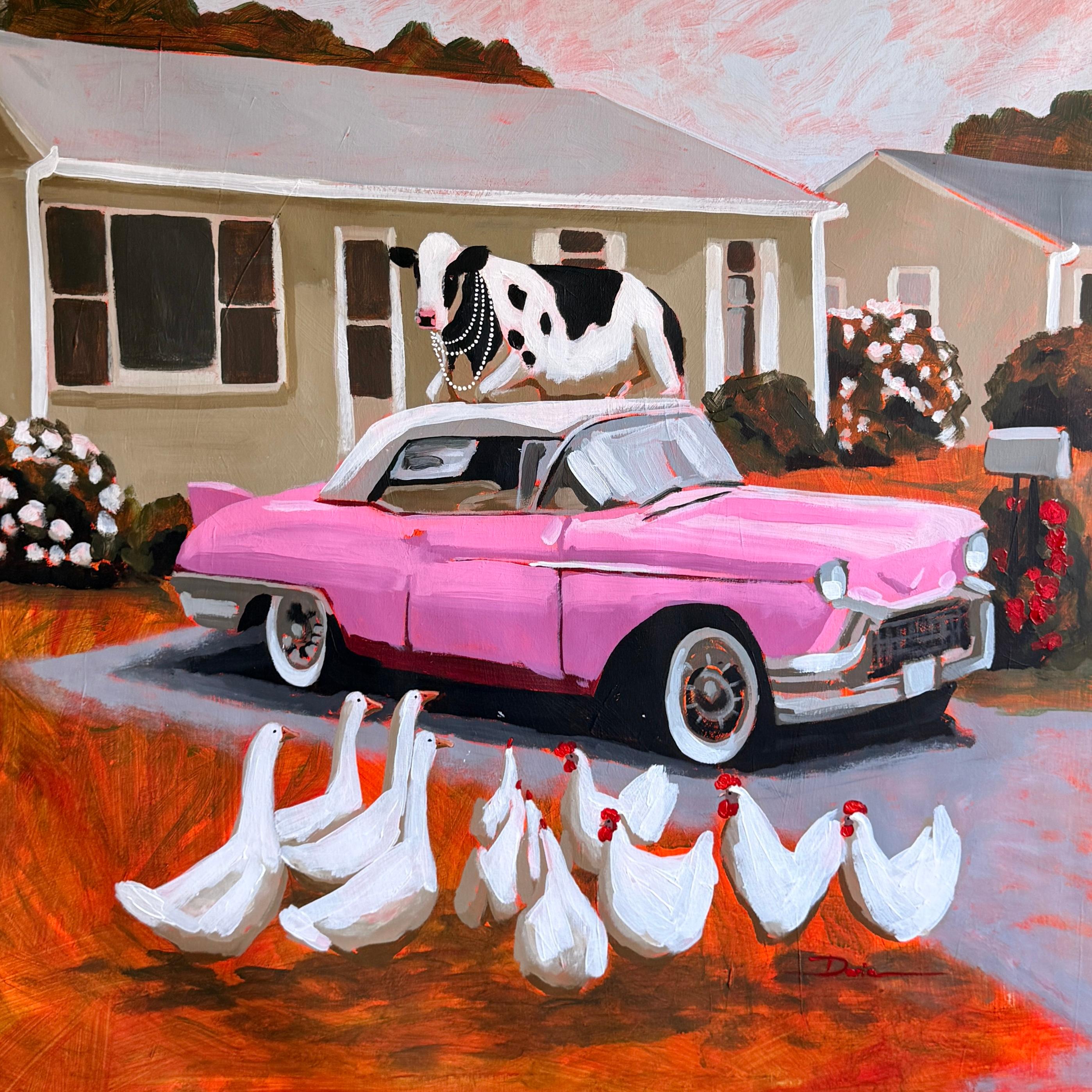 Daria Okhrimenko Animal Painting - Who Does She Think She Is?