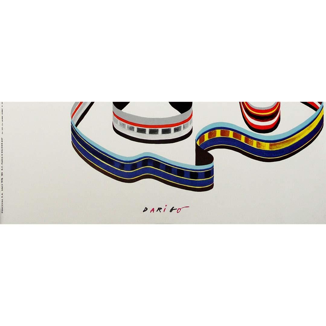 L'affiche originale des Bons SNCF Lots Kilomètres de 1977 de Darigo en vente 2