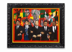"March on Black Art" African American Figurative, Bright Colors, Historic Image