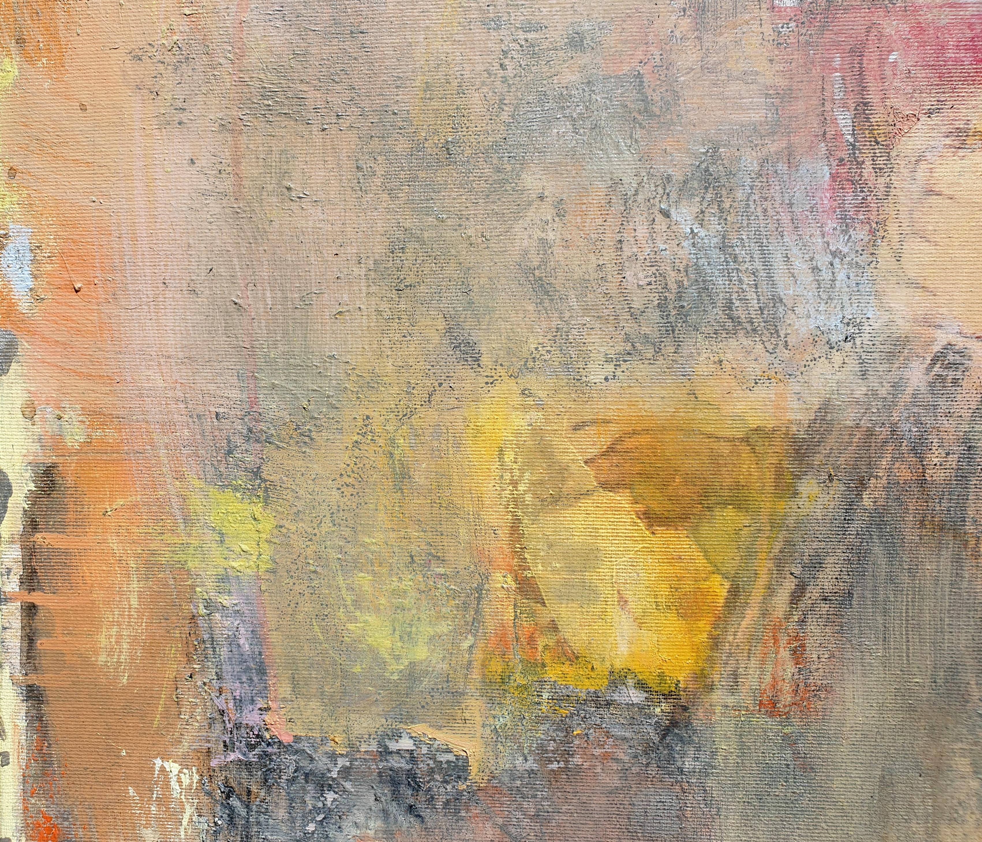 Diptych Inspired By Rembrandt , - Abstract Painting by Darina Zlatareva