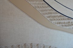 Structure, ligne et mouvement Fauteuil contemporain avec intervention artistique