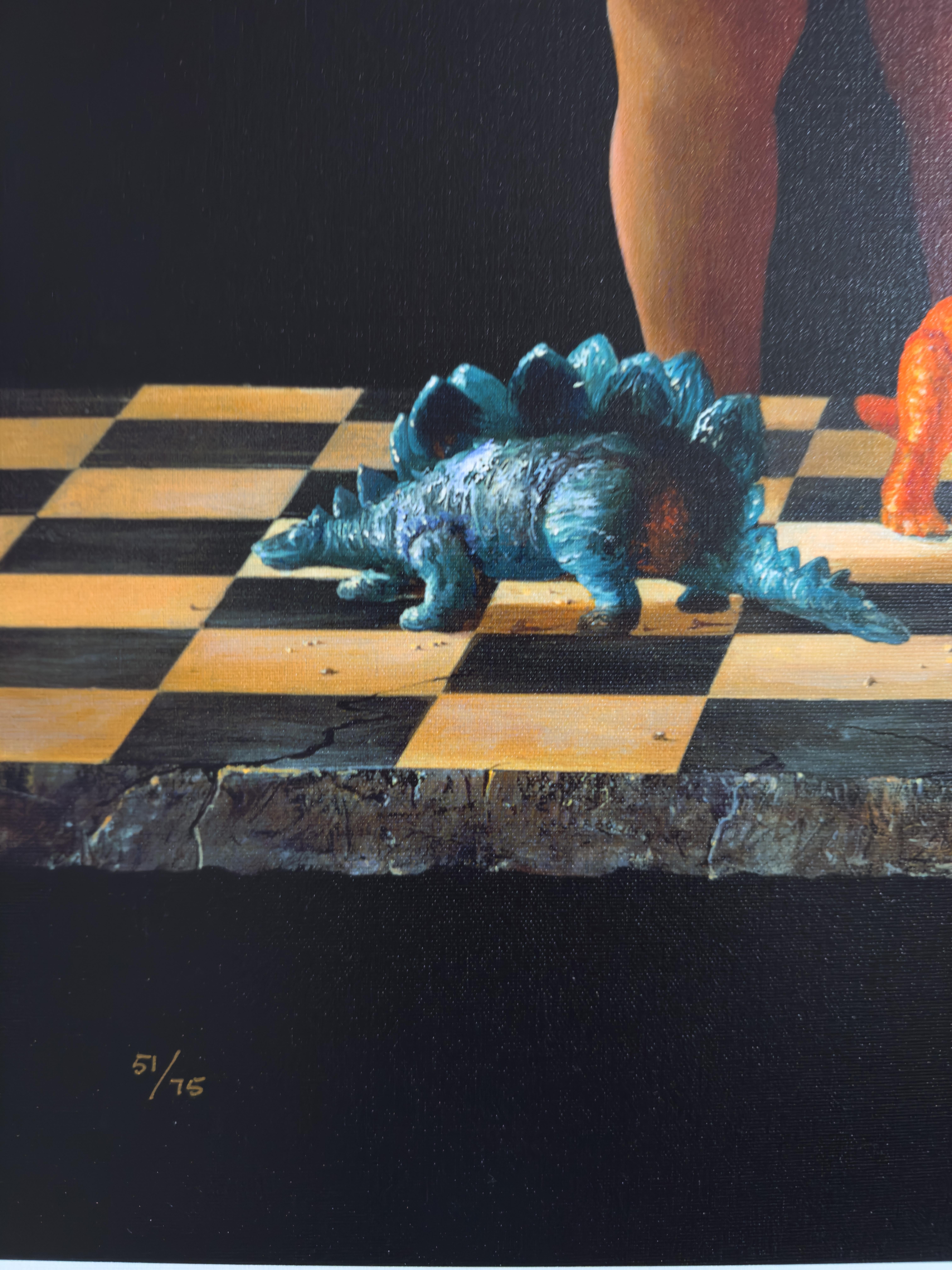 Dario Campanile’s Your Move (1999) symbolic painting that explores humanity For Sale 9