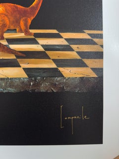 Dario Campanile's Your Move (1999) symbolische Malerei, die die Menschlichkeit erforscht