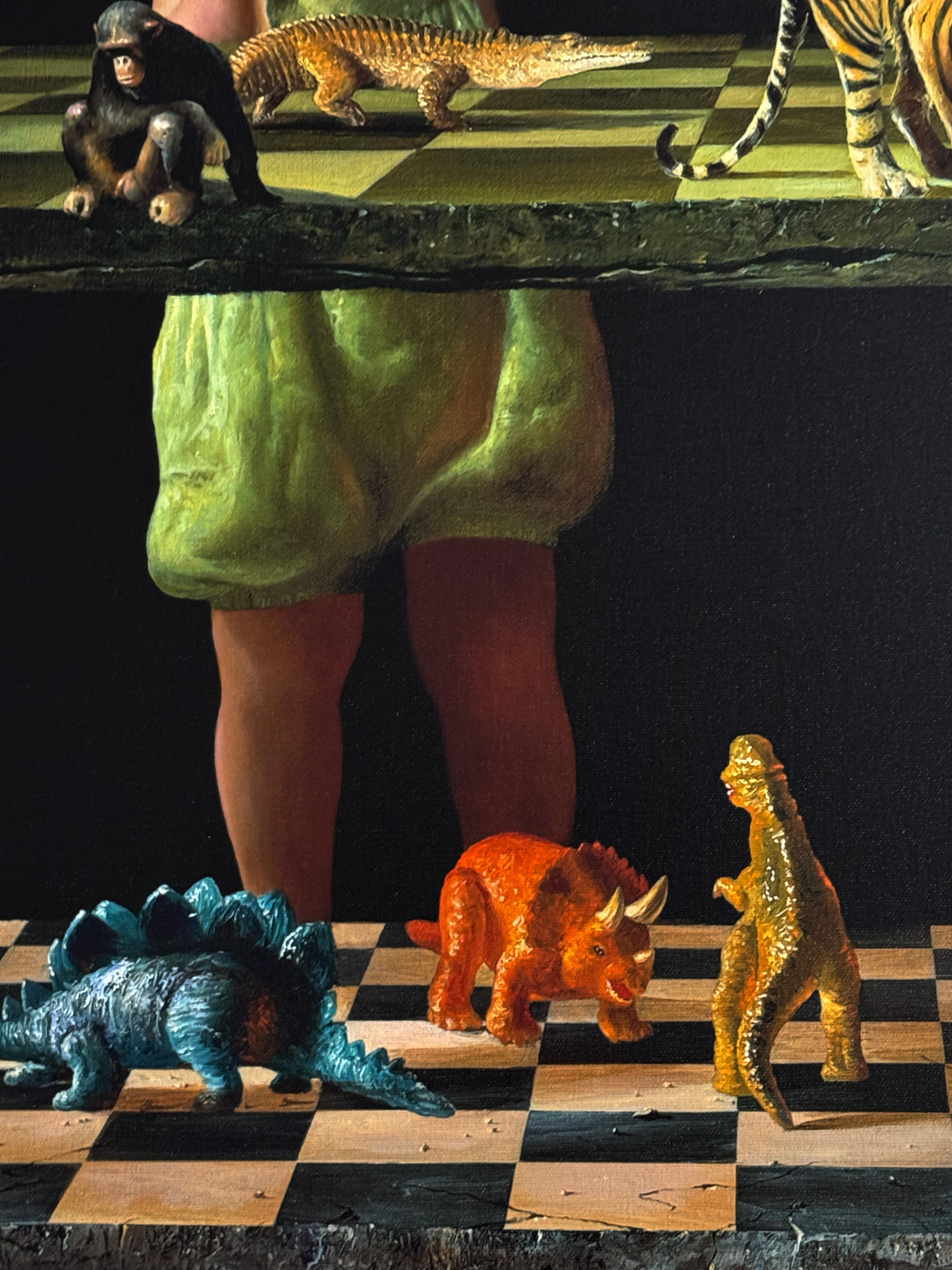 Dario Campanile’s Your Move (1999) symbolic painting that explores humanity For Sale 2