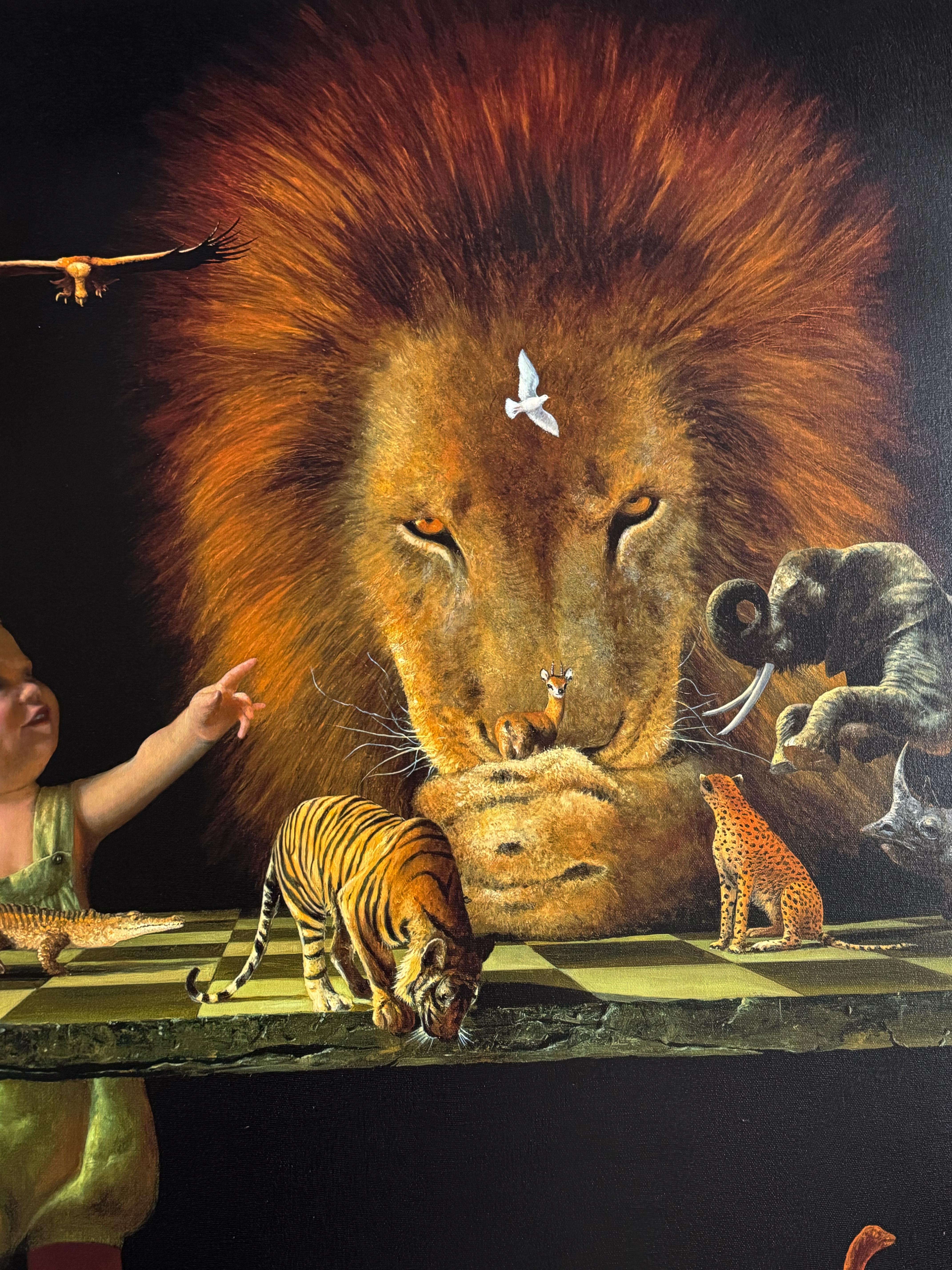 Dario Campanile’s Your Move (1999) symbolic painting that explores humanity For Sale 3