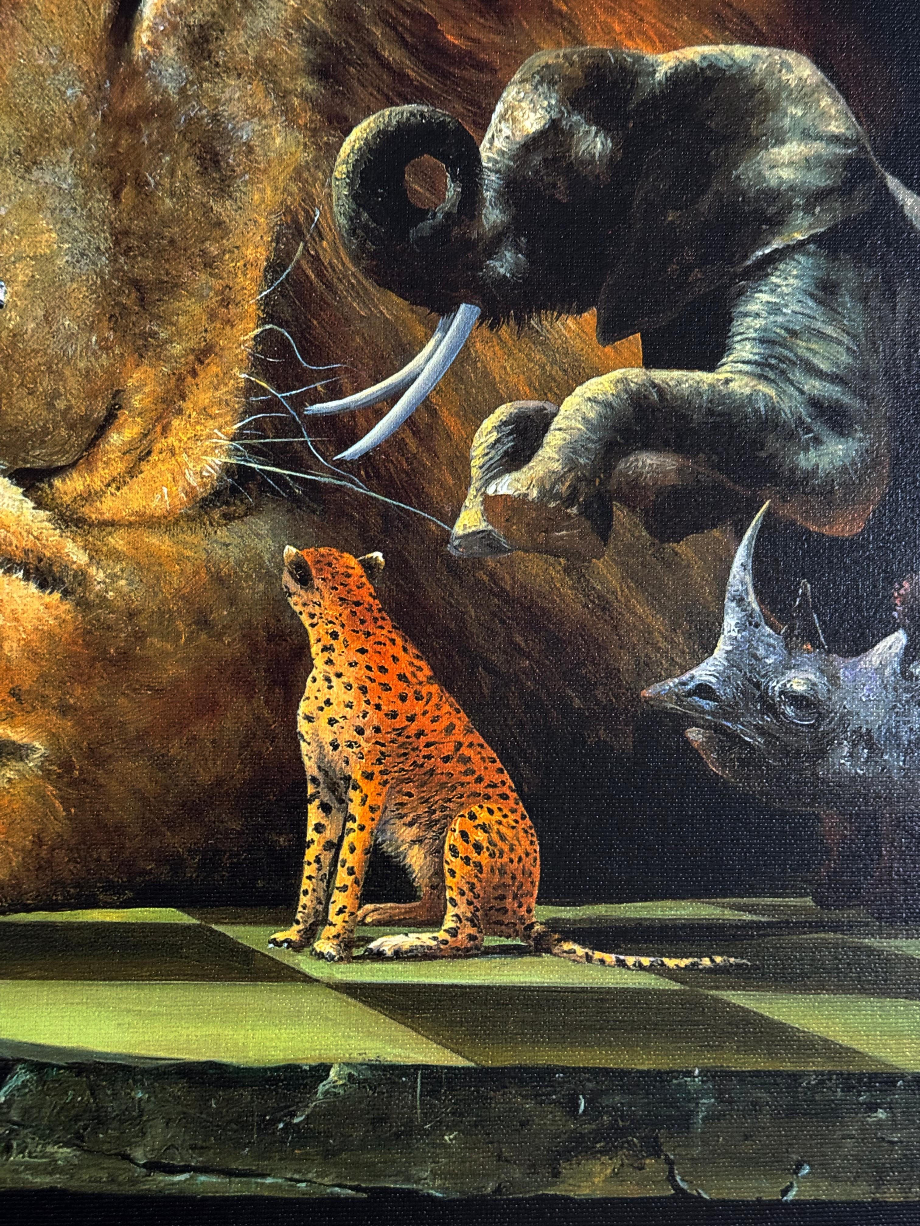Dario Campanile’s Your Move (1999) symbolic painting that explores humanity For Sale 6