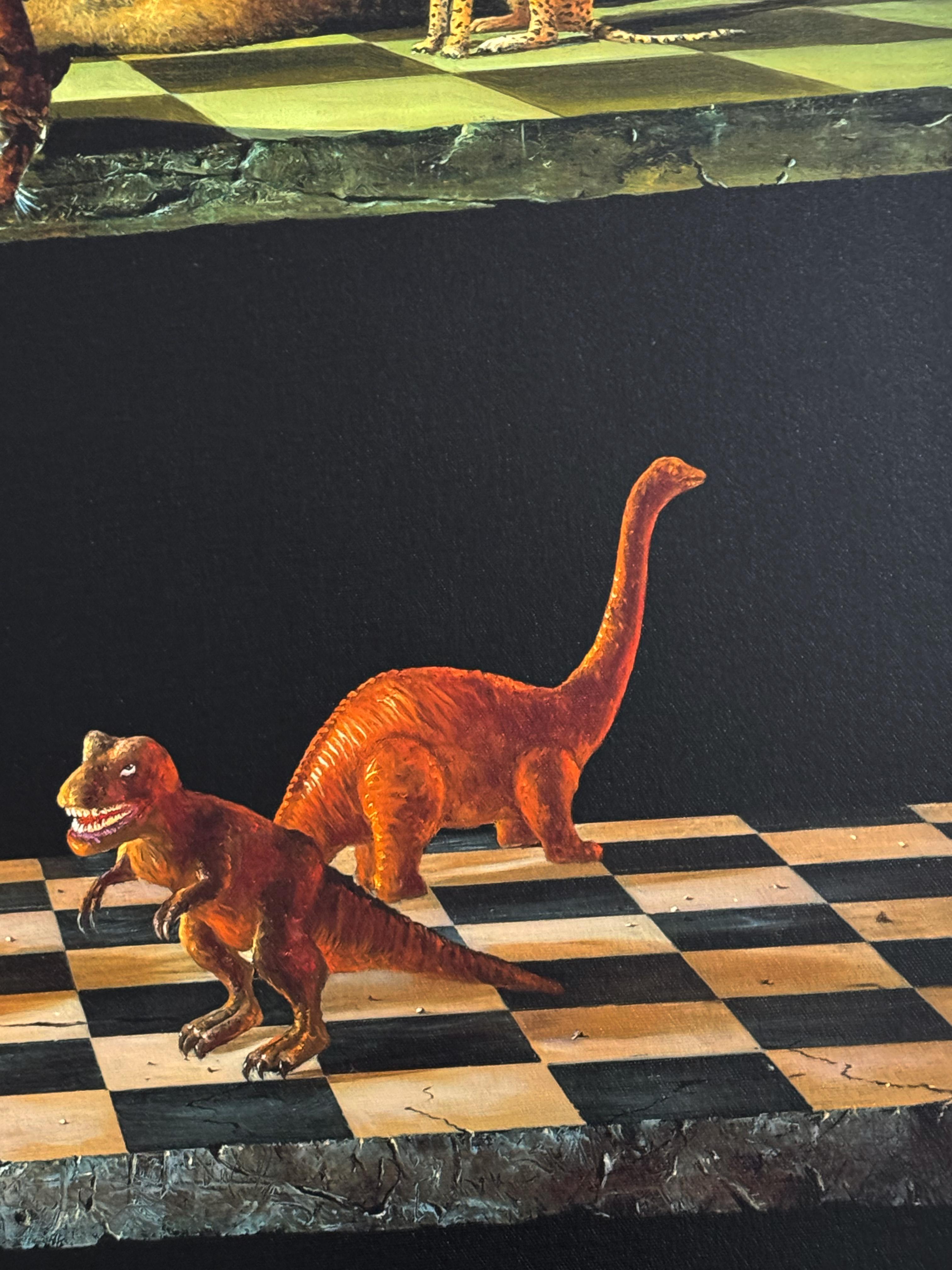 Dario Campanile’s Your Move (1999) symbolic painting that explores humanity For Sale 8