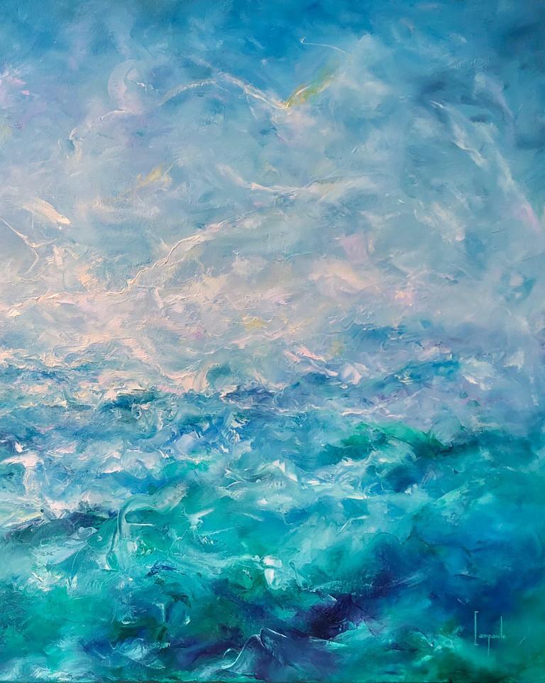 Oceano by Dario Campanile, Abstract Expressionism Oil Painting, 2019 For Sale 2