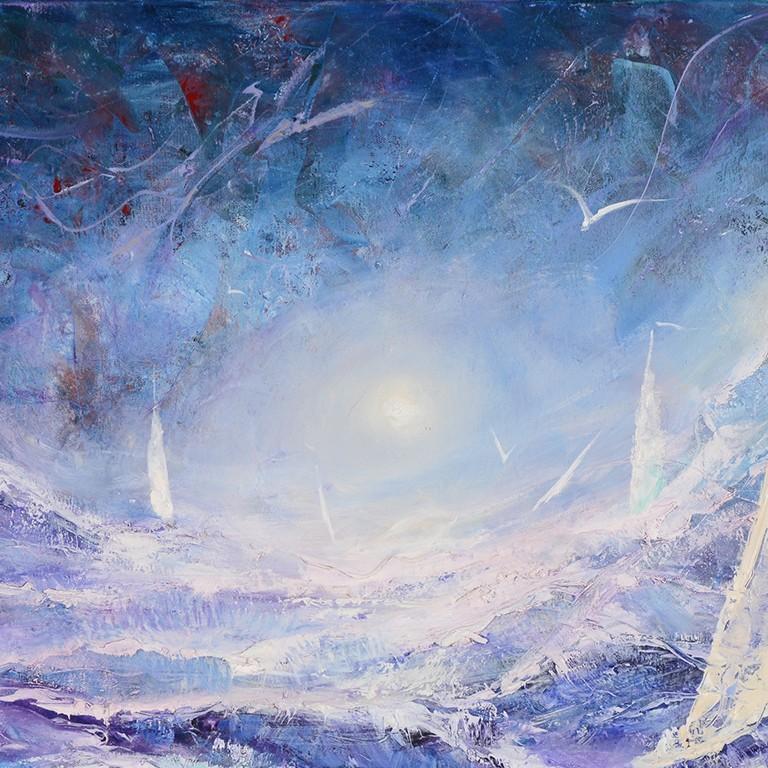 Storm Surge de Dario Campanile, peinture à l'huile expressionniste abstraite, 2013 en vente 1