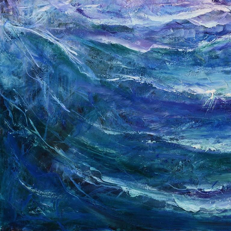 Storm Surge de Dario Campanile, peinture à l'huile expressionniste abstraite, 2013 en vente 3