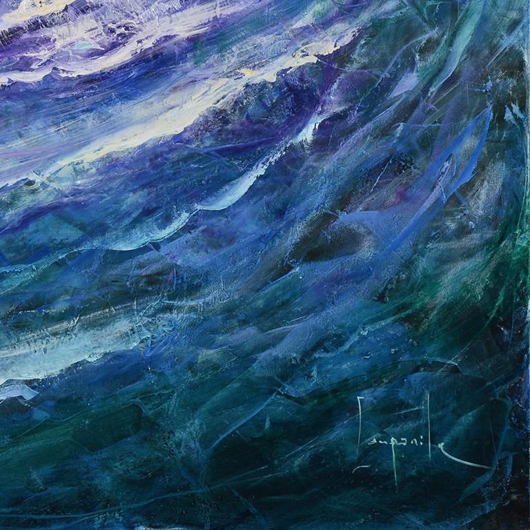 Storm Surge de Dario Campanile, peinture à l'huile expressionniste abstraite, 2013 en vente 5