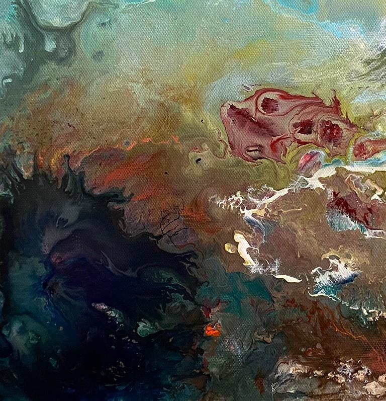 Underworld de Dario Campanile, peinture à l'huile expressionniste abstraite, 2020 en vente 2
